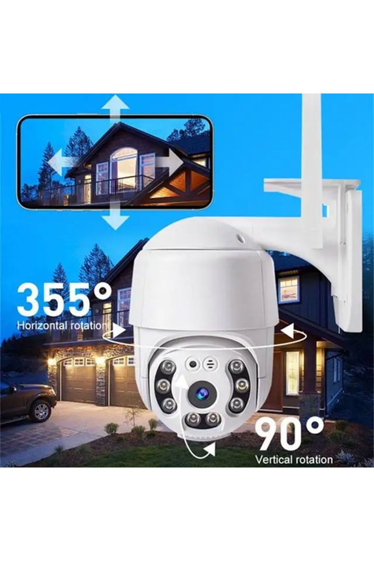 Wifi Smart Ip Güvenlik Kamera Motorlu 1080p 3mp