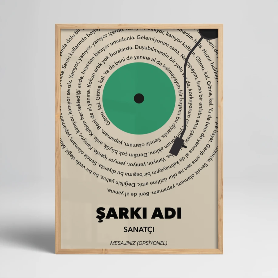 Şarkı Sözlü Poster Tasarımı – Sevdiğiniz Şarkı