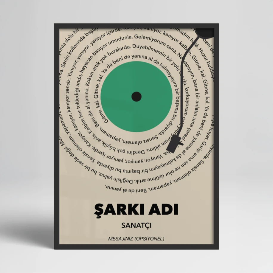 Şarkı Sözlü Poster Tasarımı – Sevdiğiniz Şarkı