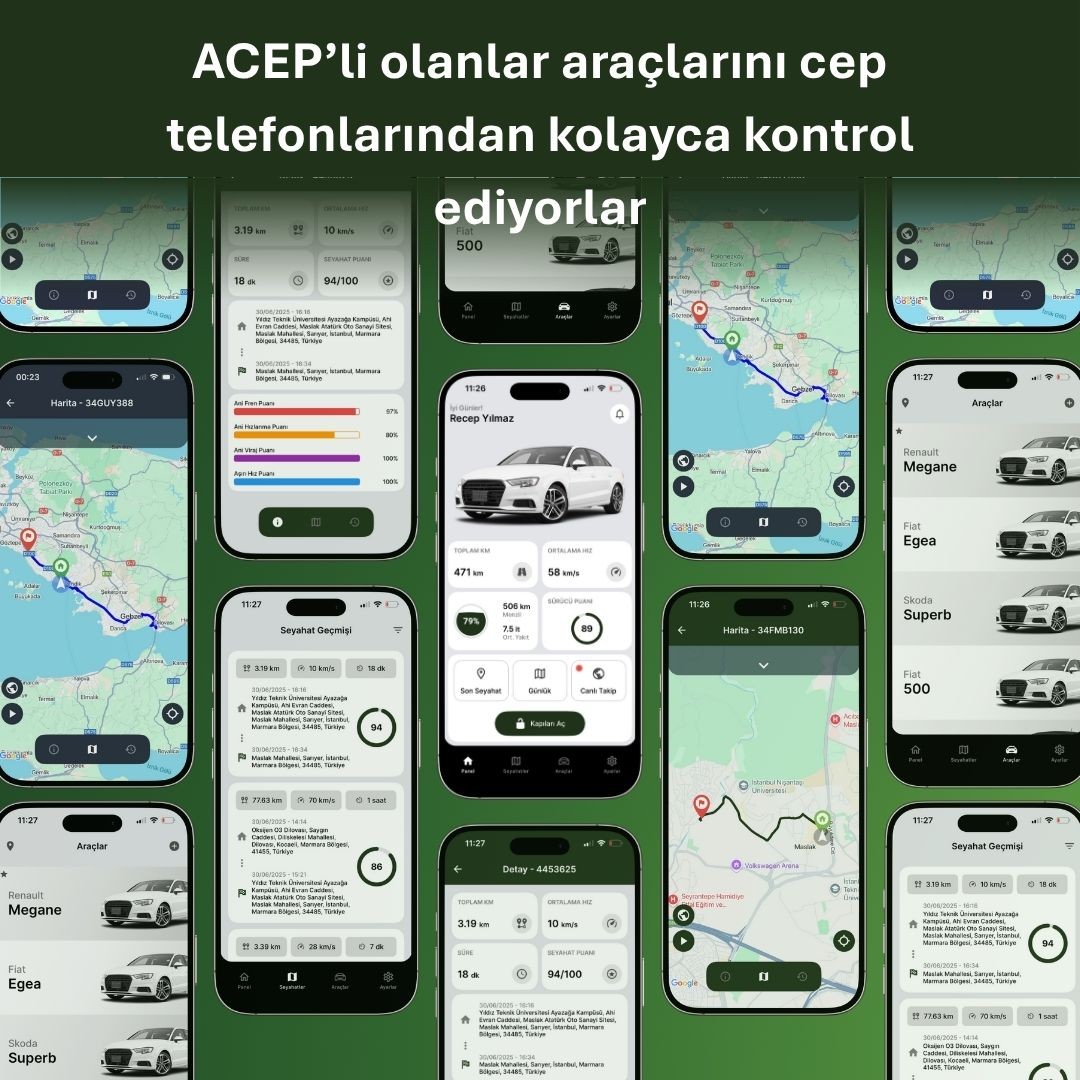 Acep Araç Takip Sistemi (OBD2) + 2 Yıllık Abonelik 