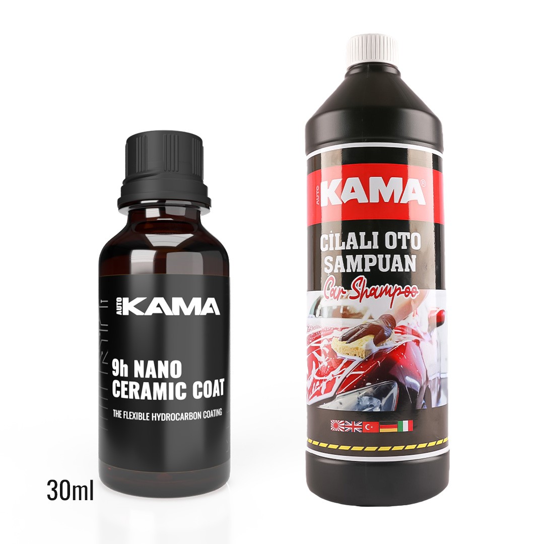 Ceramic COAT 9h 30ml ve Cilalı Oto Şampuan 500ml 2'li Set