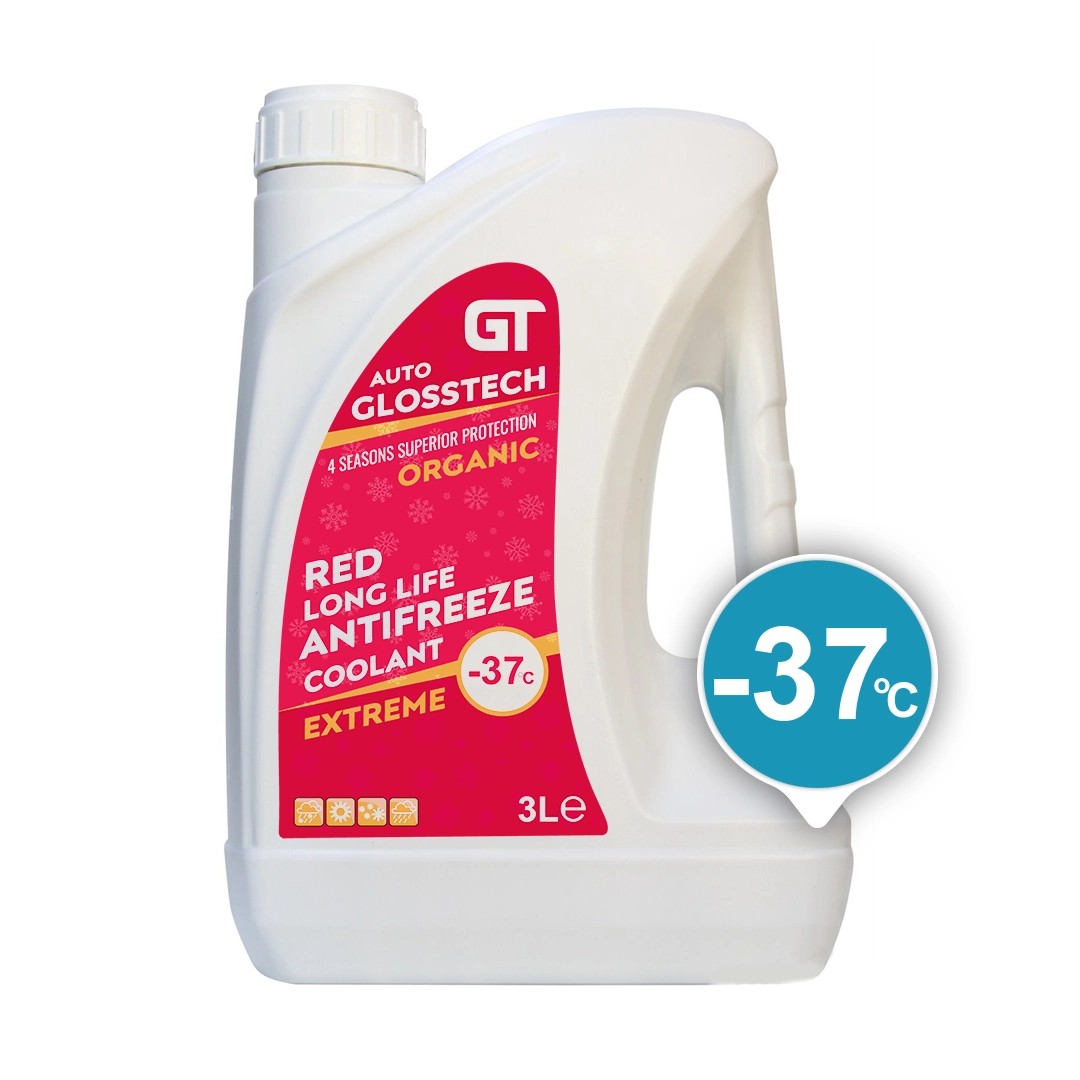 Auto Glosstech Car Coolant Red Antifriz - 37°C – 3 Litre