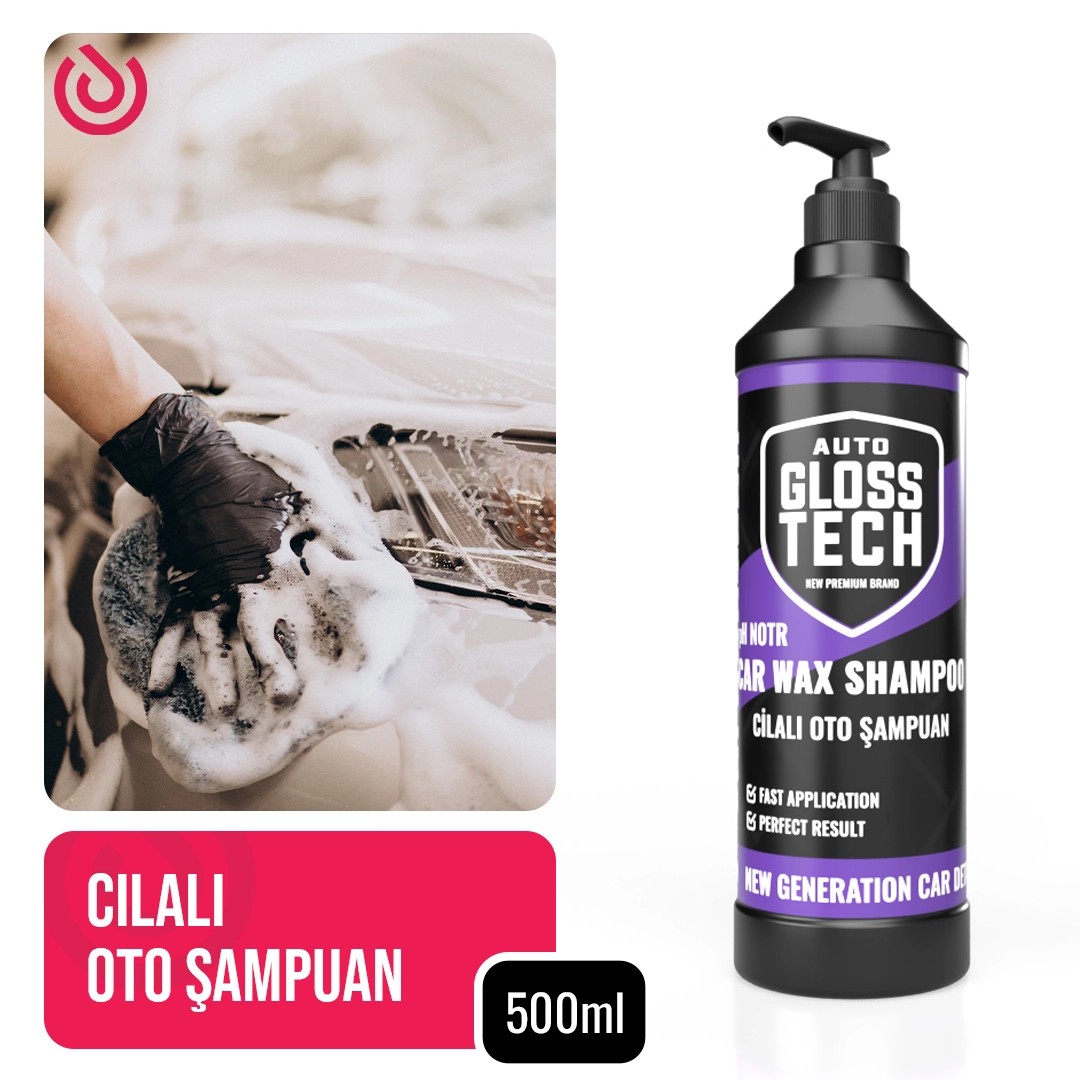 Auto Glosstech Cilalı Oto Şampuan (Car Wax Shampoo) 500ml