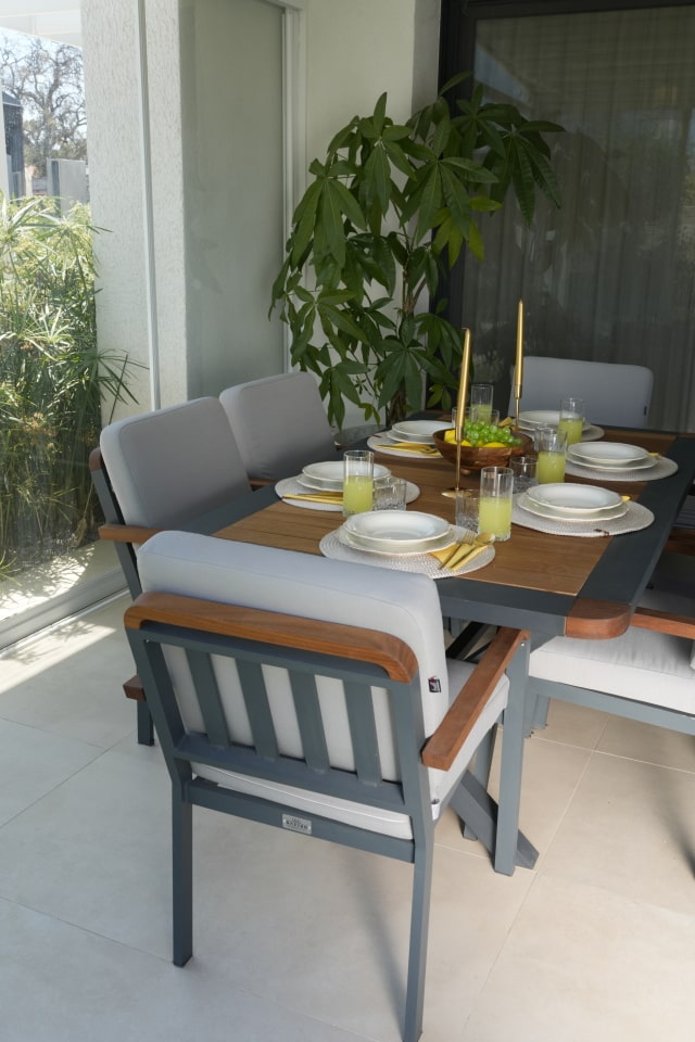 PORTORİKO MASA TAKIMI 100x180 ANTRASİT