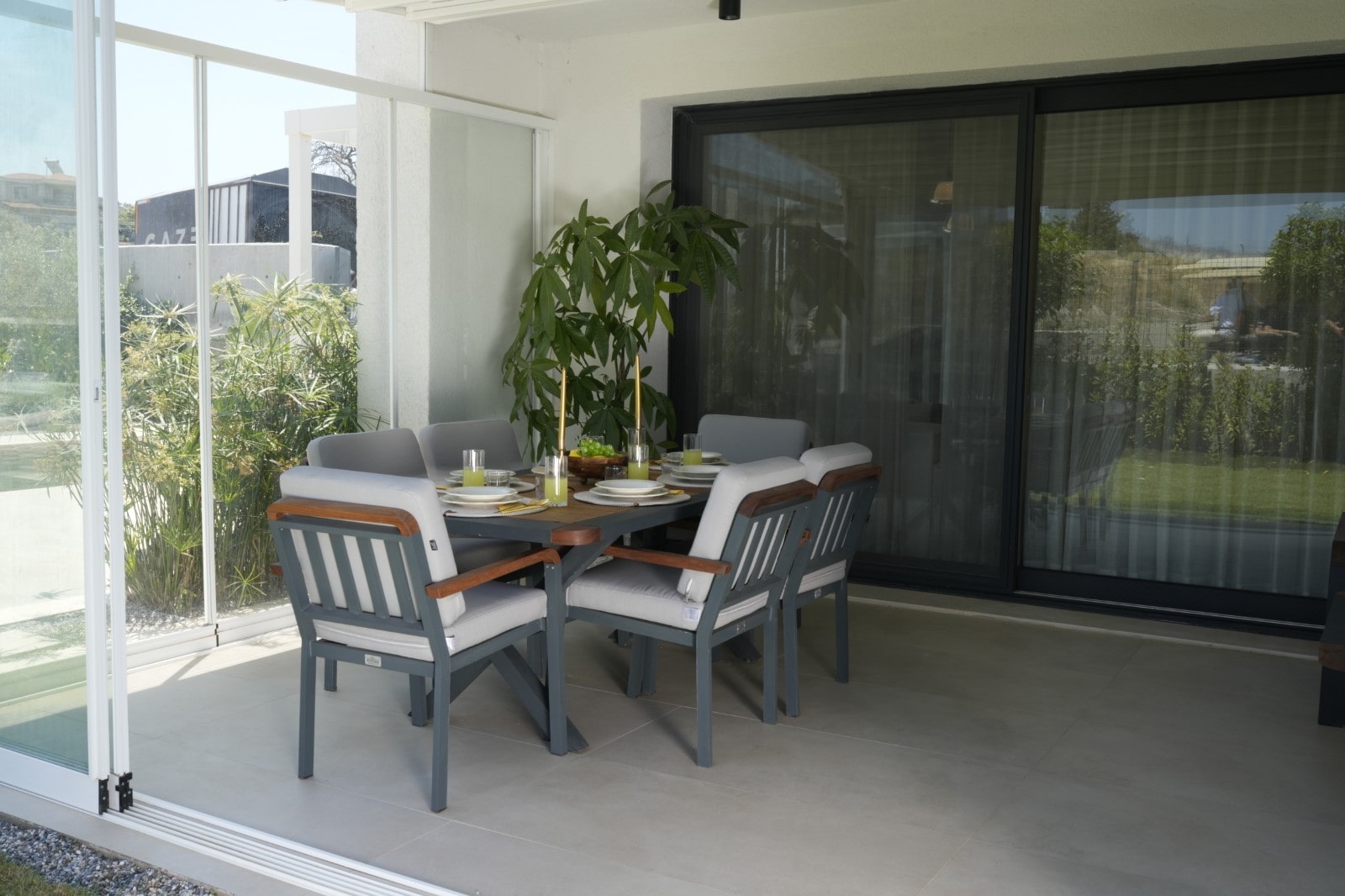 PORTORİKO MASA TAKIMI 100x180 ANTRASİT