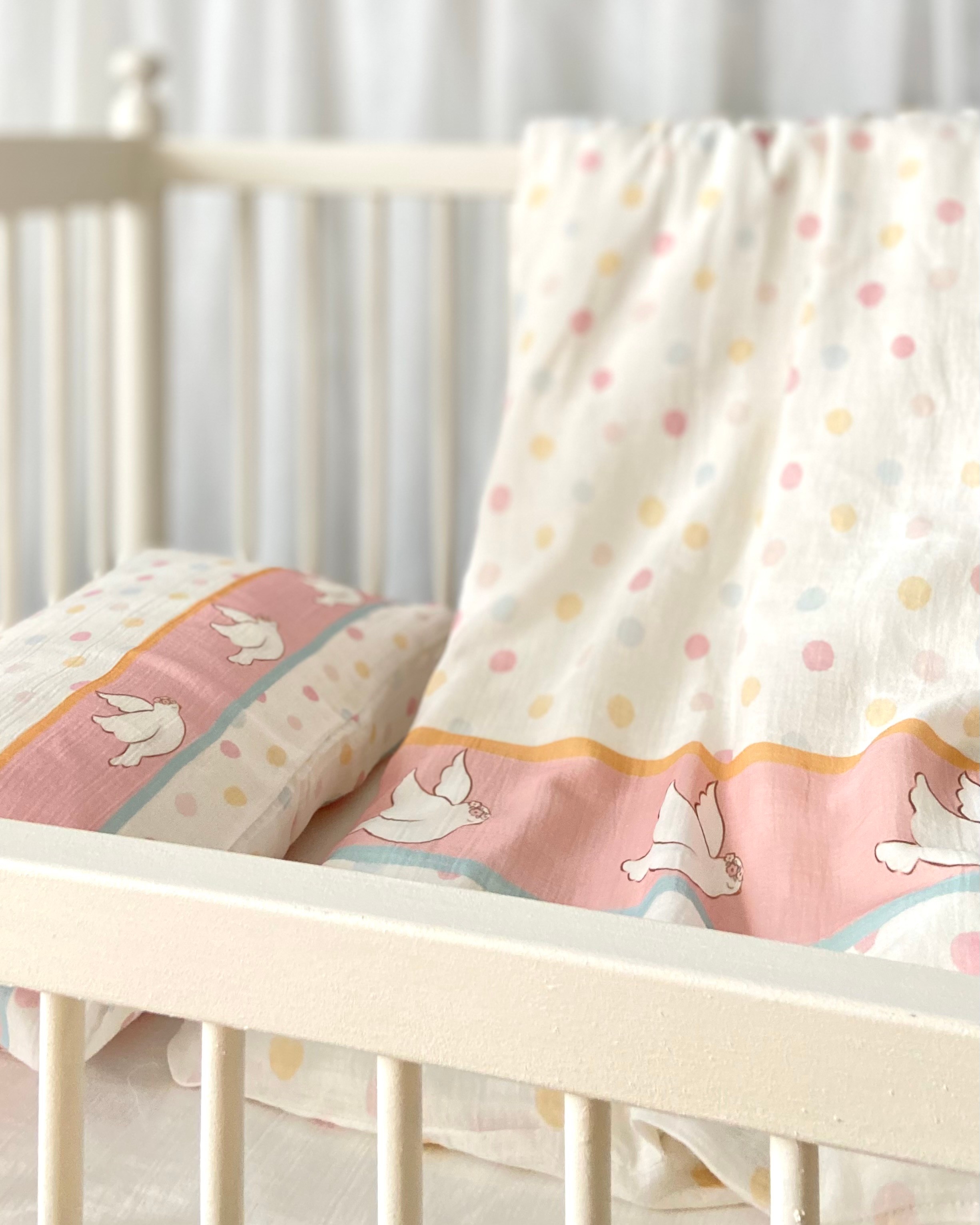 Loia - Müslin Bebek Nevresim Takımı - Bird