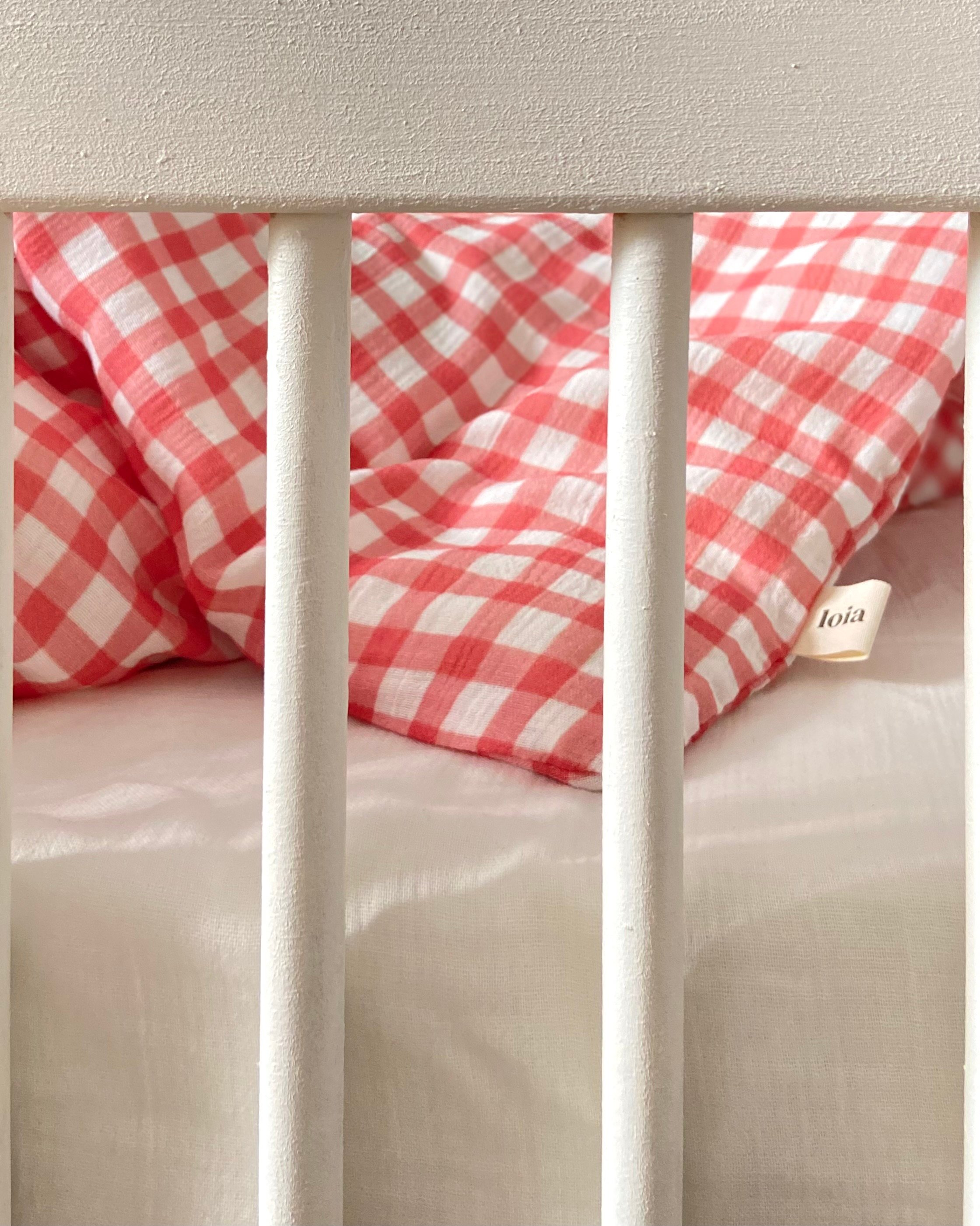 Loia - Müslin Bebek Nevresim Takımı - Hunny Red