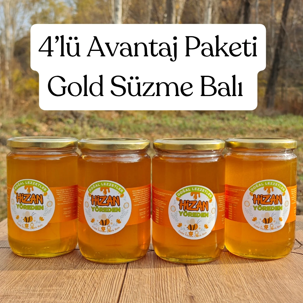 4 Adet Gold Süzme Balı 