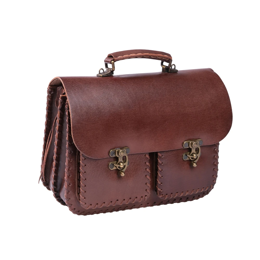 Büyük Çift Cepli Çanta - Düz