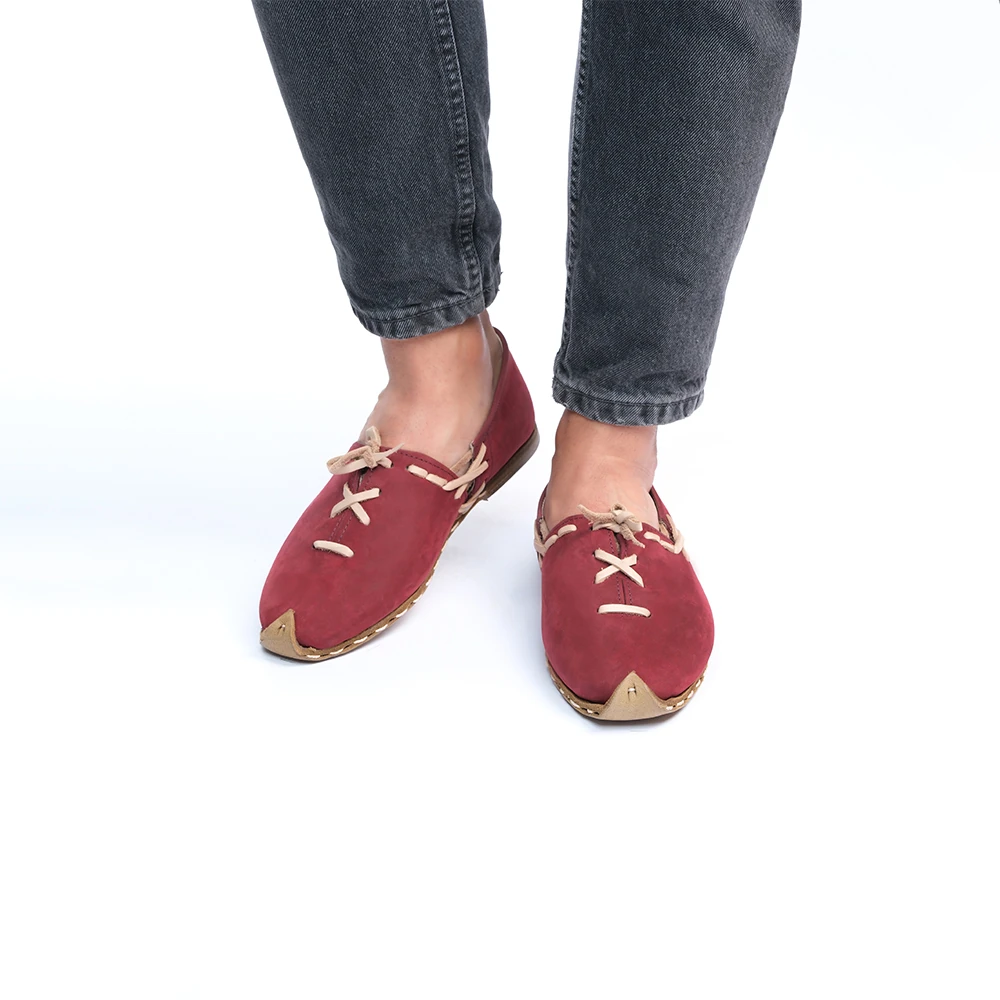 Osmanlı Çarık Erkek Yemeni - Bordo