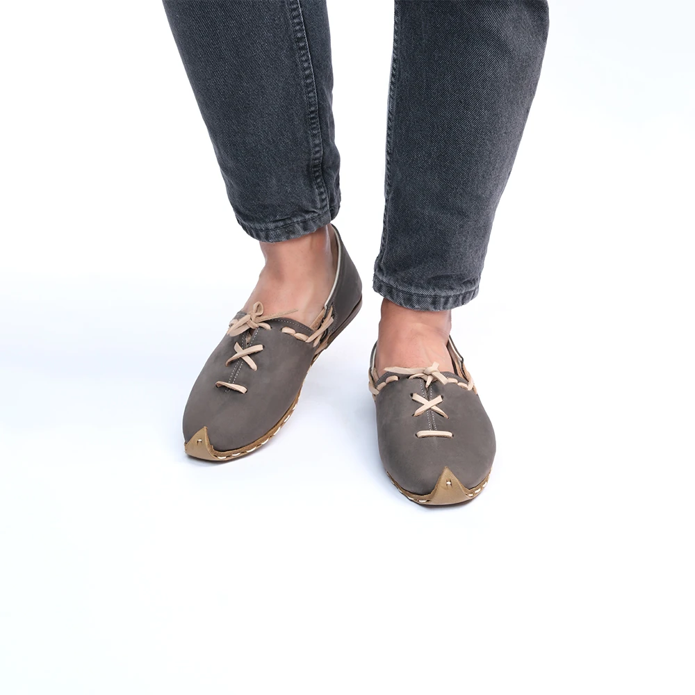 Osmanlı Çarık Erkek Yemeni - Gri