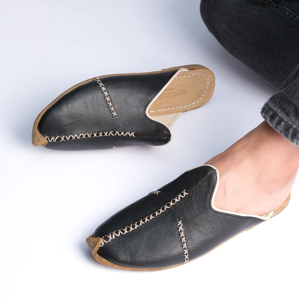 Saraçlı Burunlu Erkek Terlik