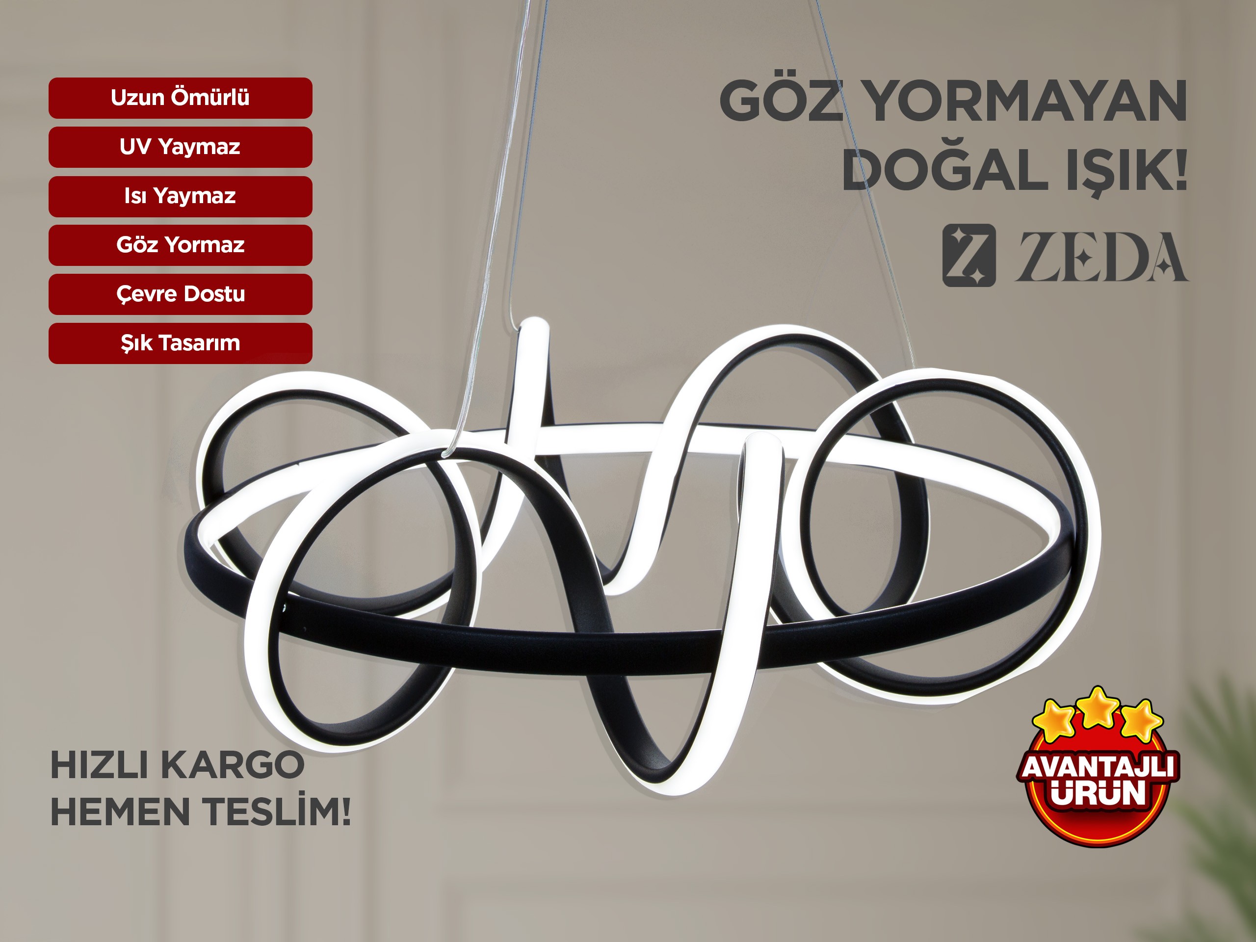 Büyük Kuzey Topsuz Led Lamba