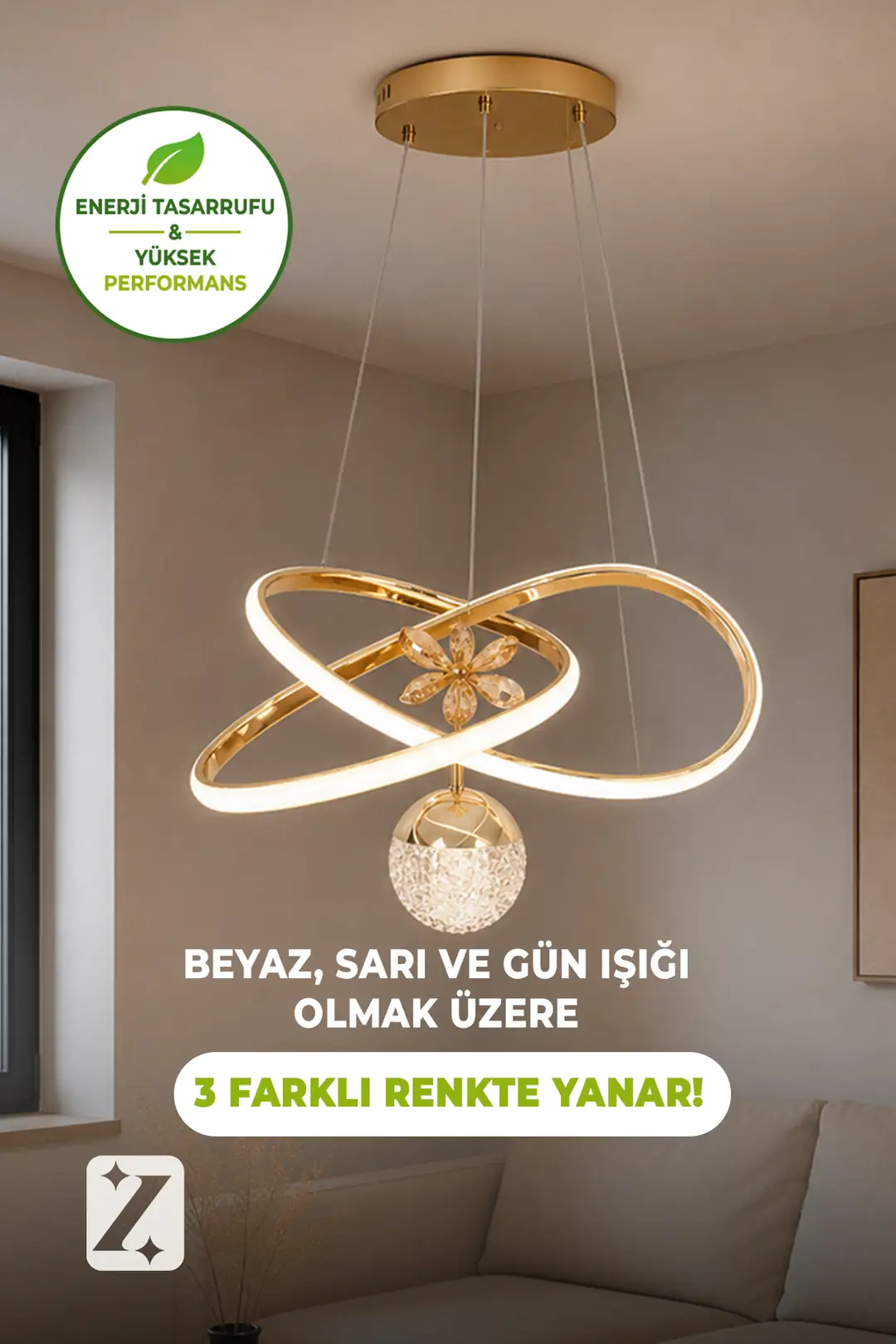 Zeda Teknoloji Orta Kar Çiçeği Avize | Led Avize Aydınlatma