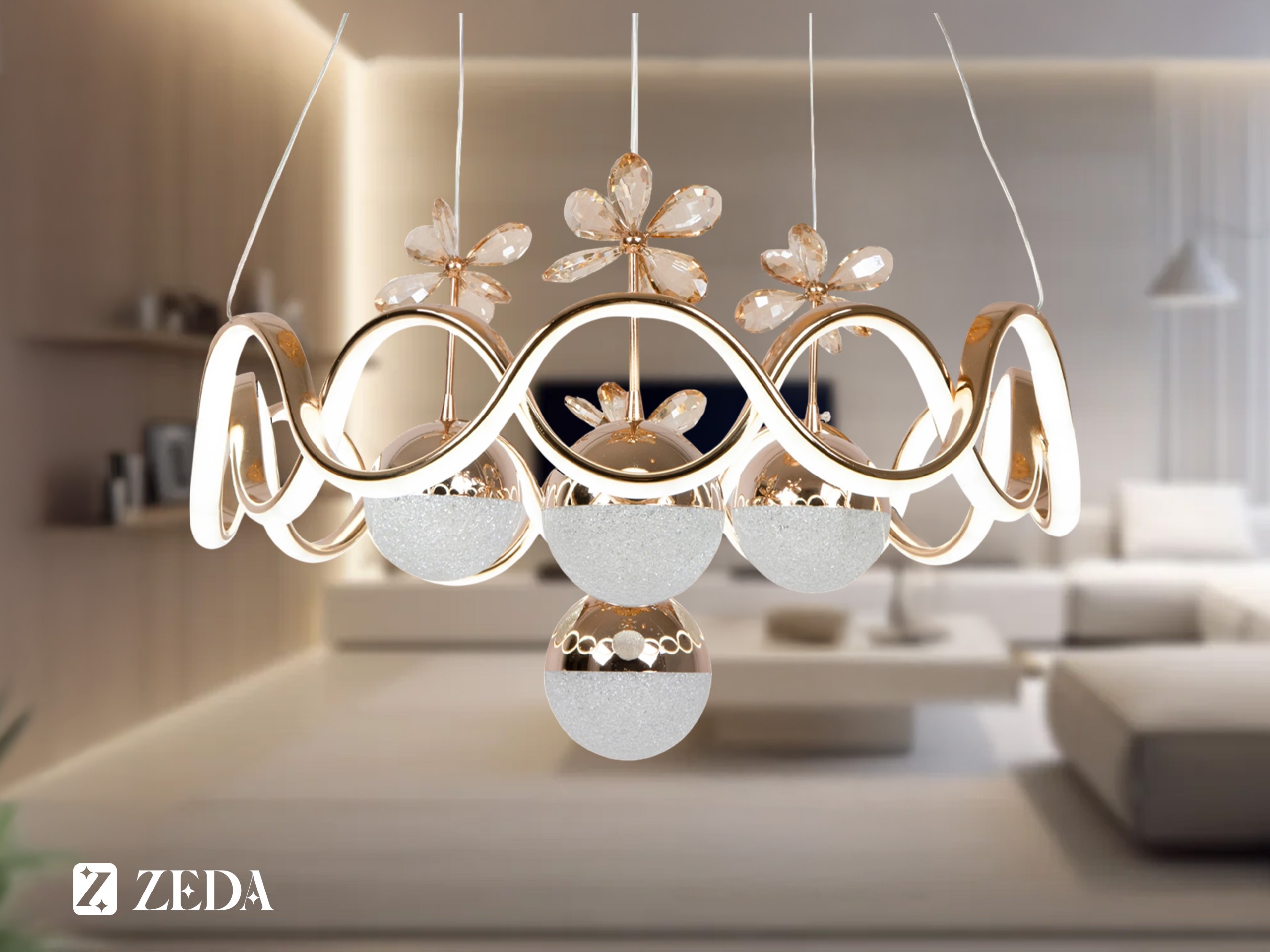 Hediyeli 5'li Işıltılı LED Avize Paketi