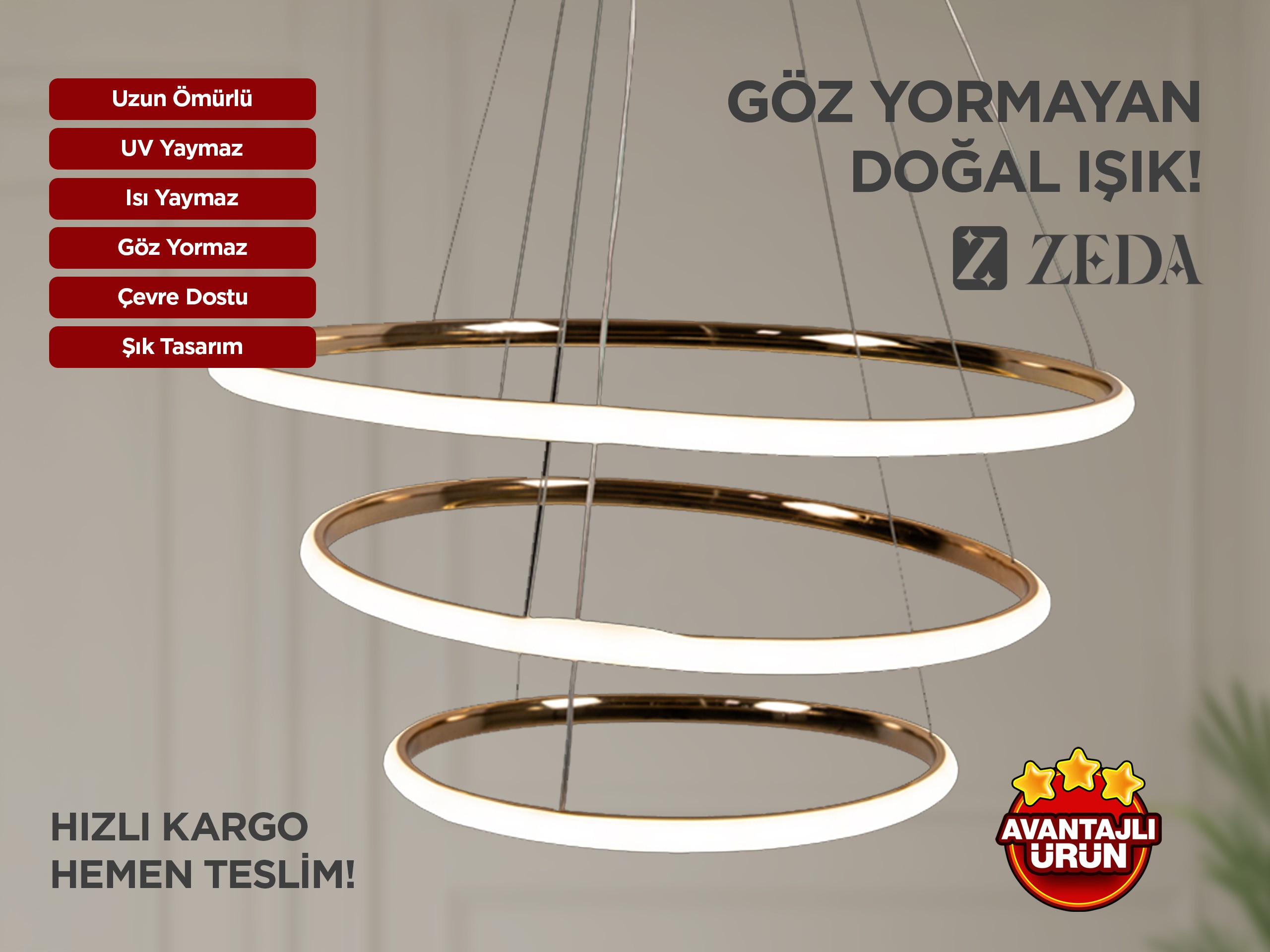 30-40-50 Çember Led Lamba