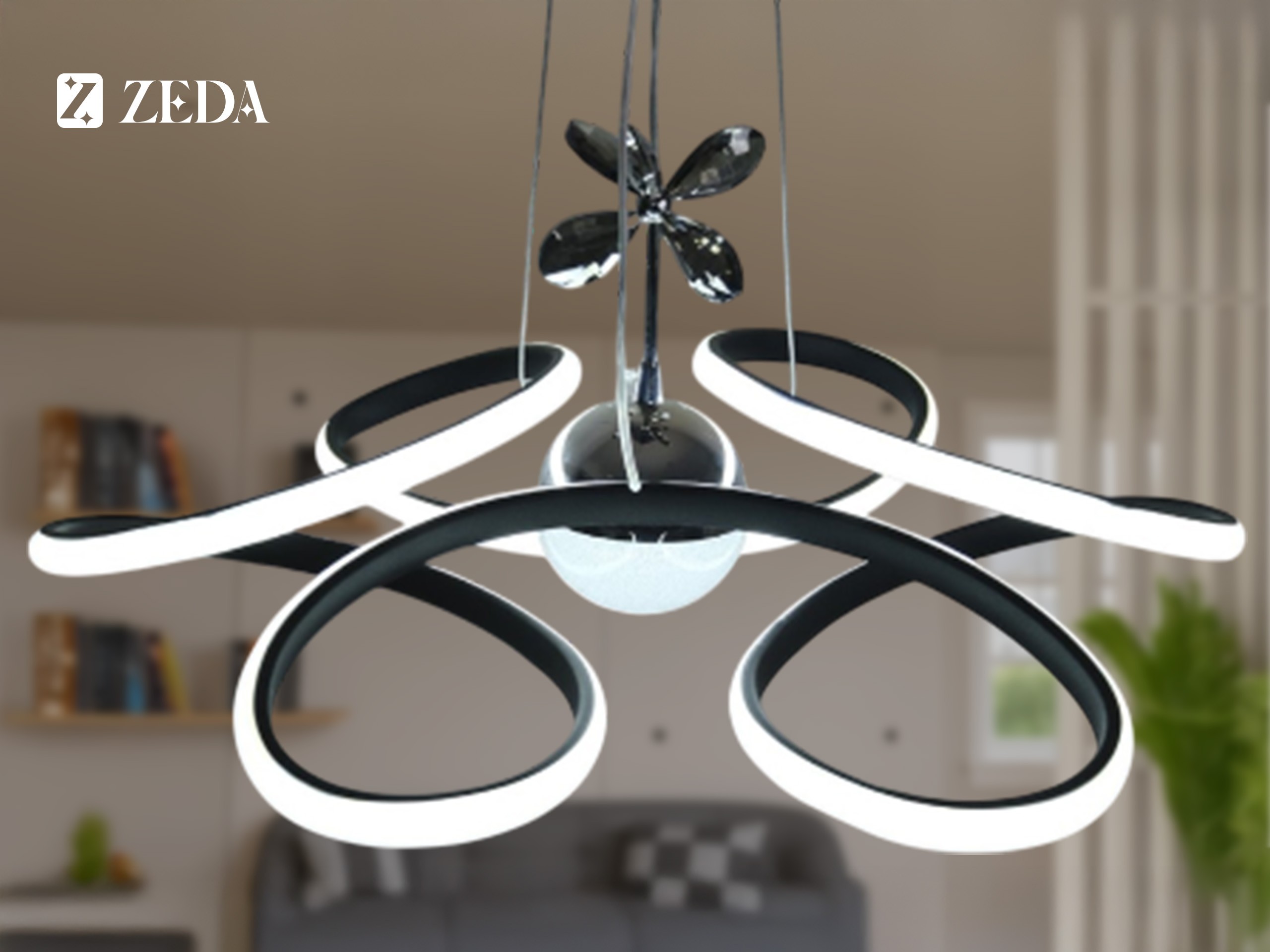 3'lü Helezon Led Lamba - Siyah