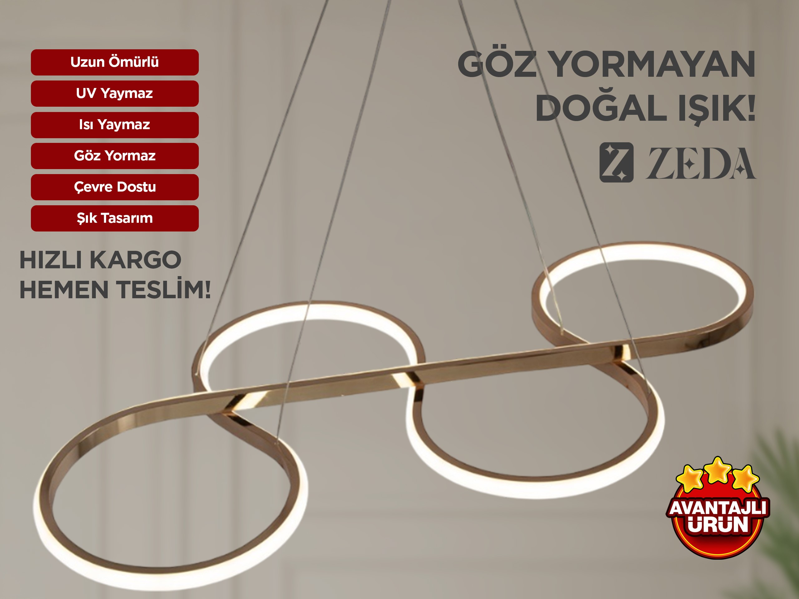 88 Yemek Masası Led Lamba