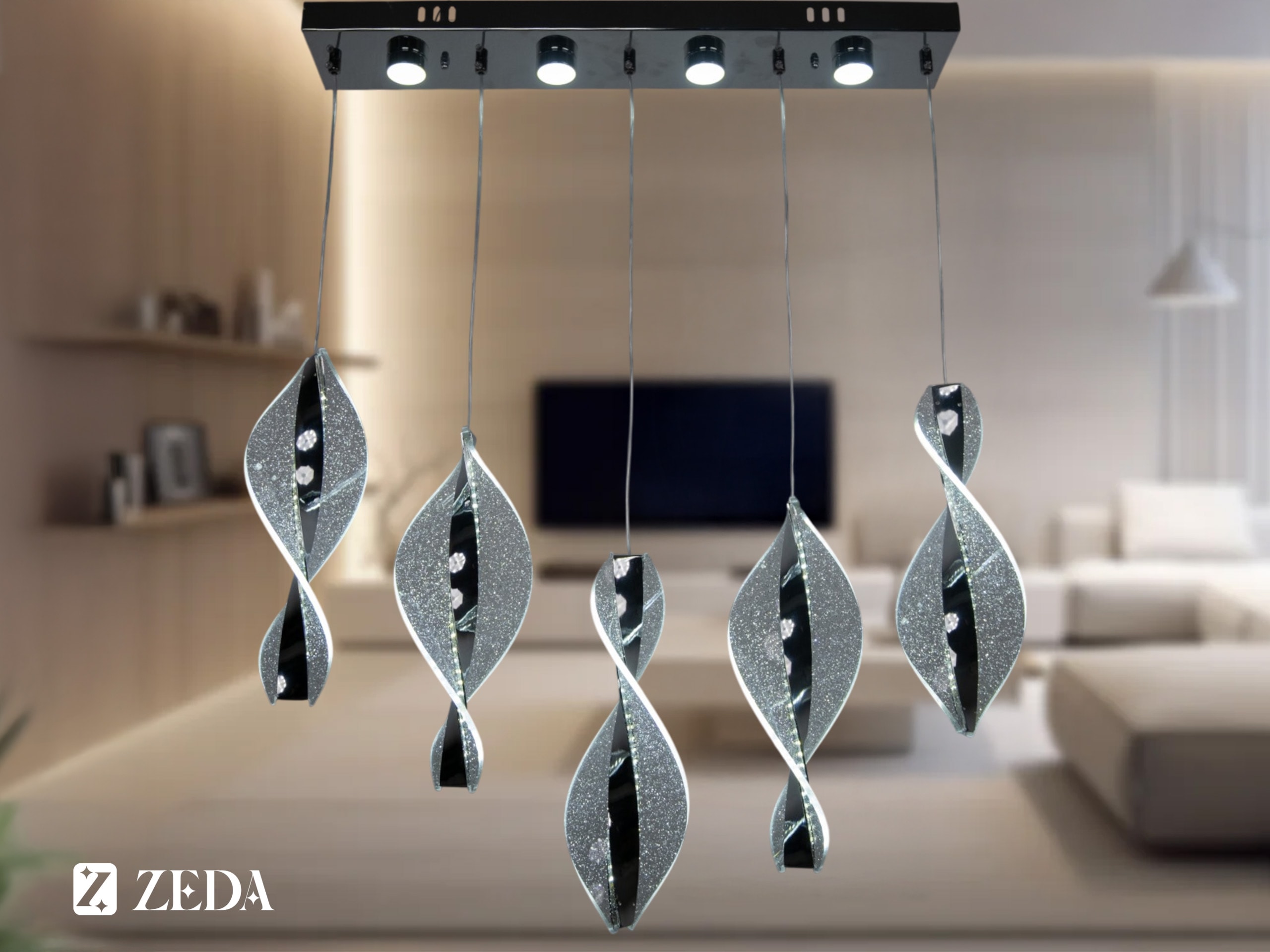 Yemek Masası Kıvrım Led Avize