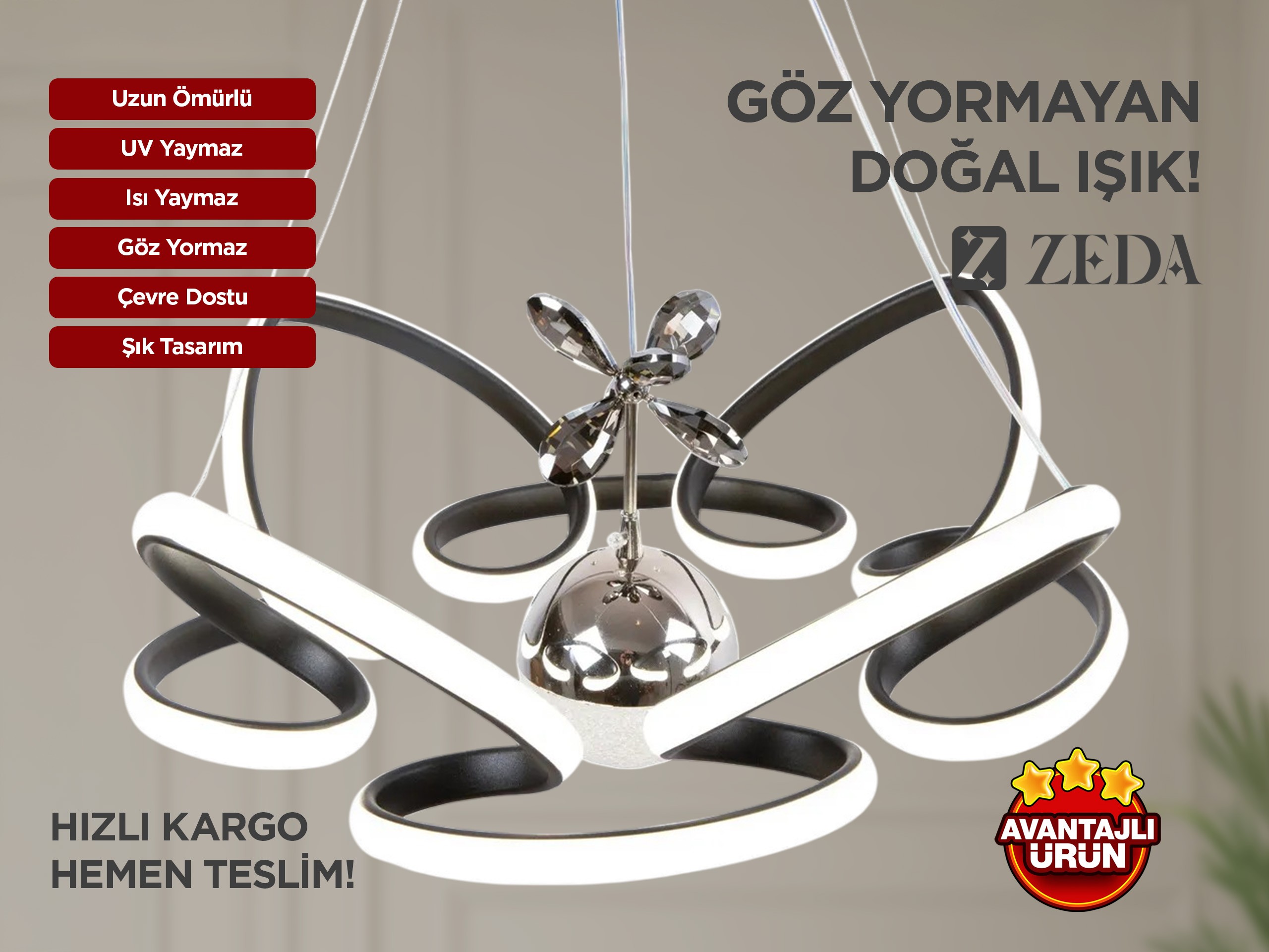 Lotus 4'lü Tek Top LED Lamba TRENDYOL