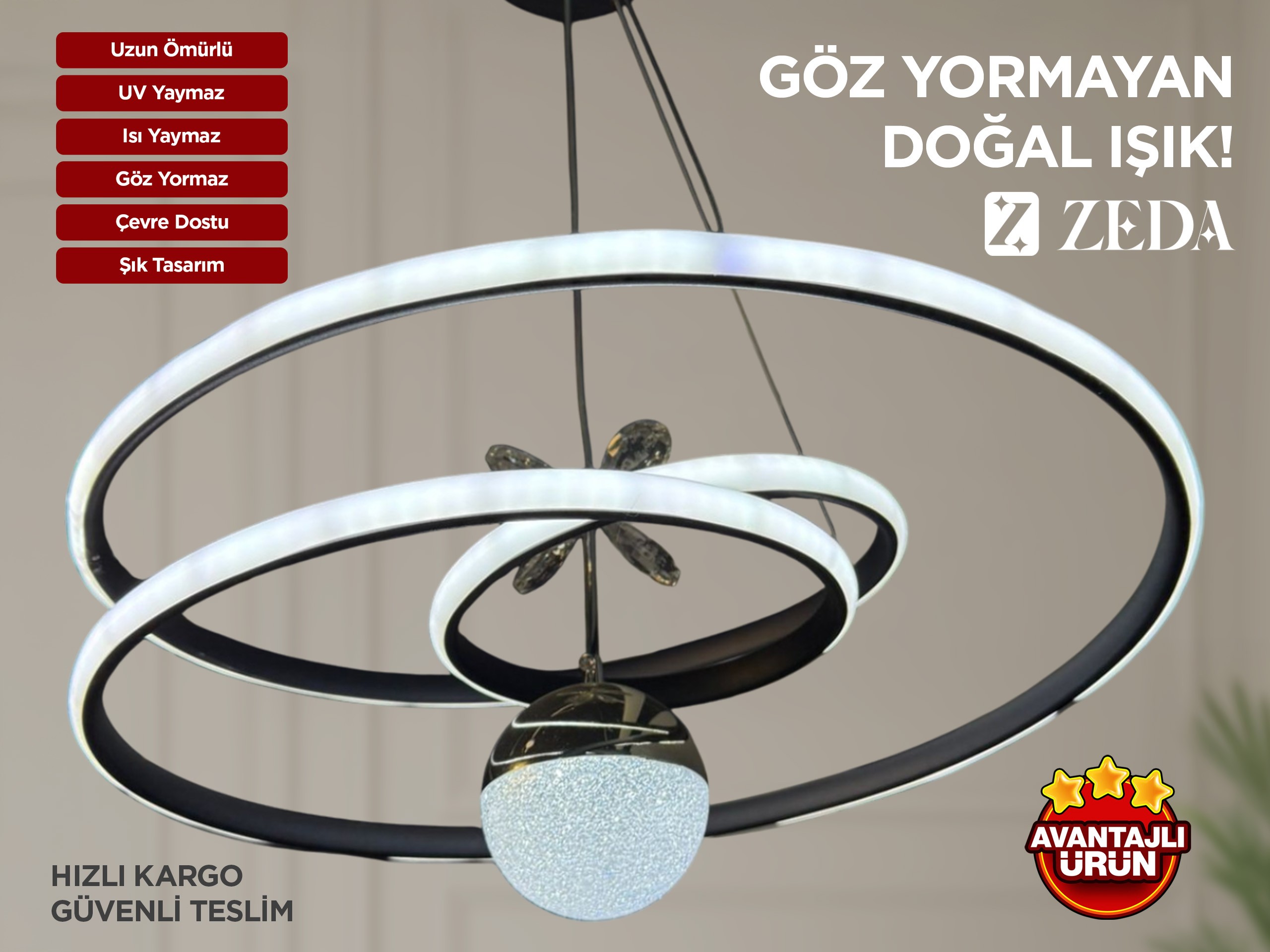  Büyük Kaos LED Lamba