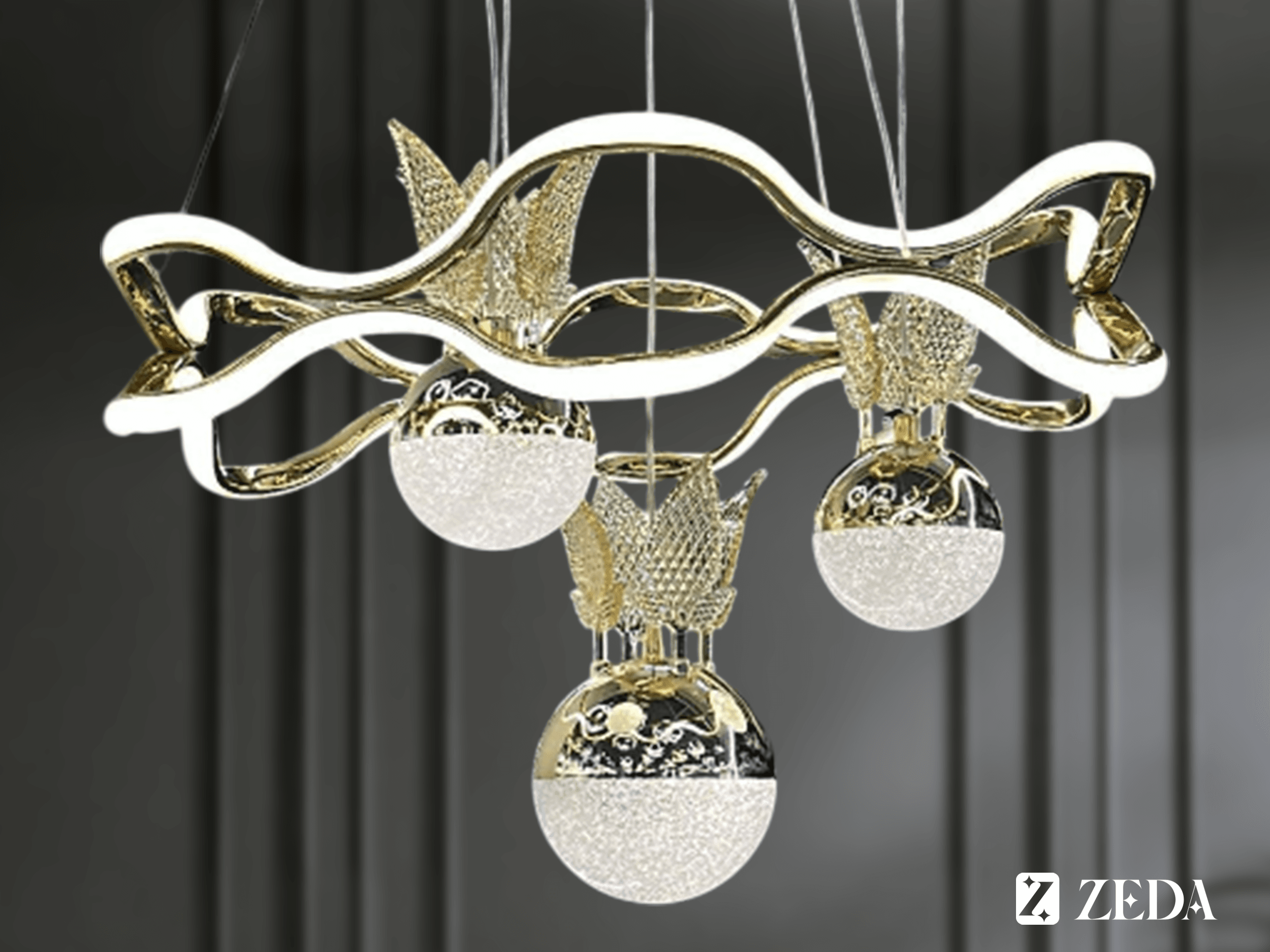 İç İçe Yıldız Led Avize