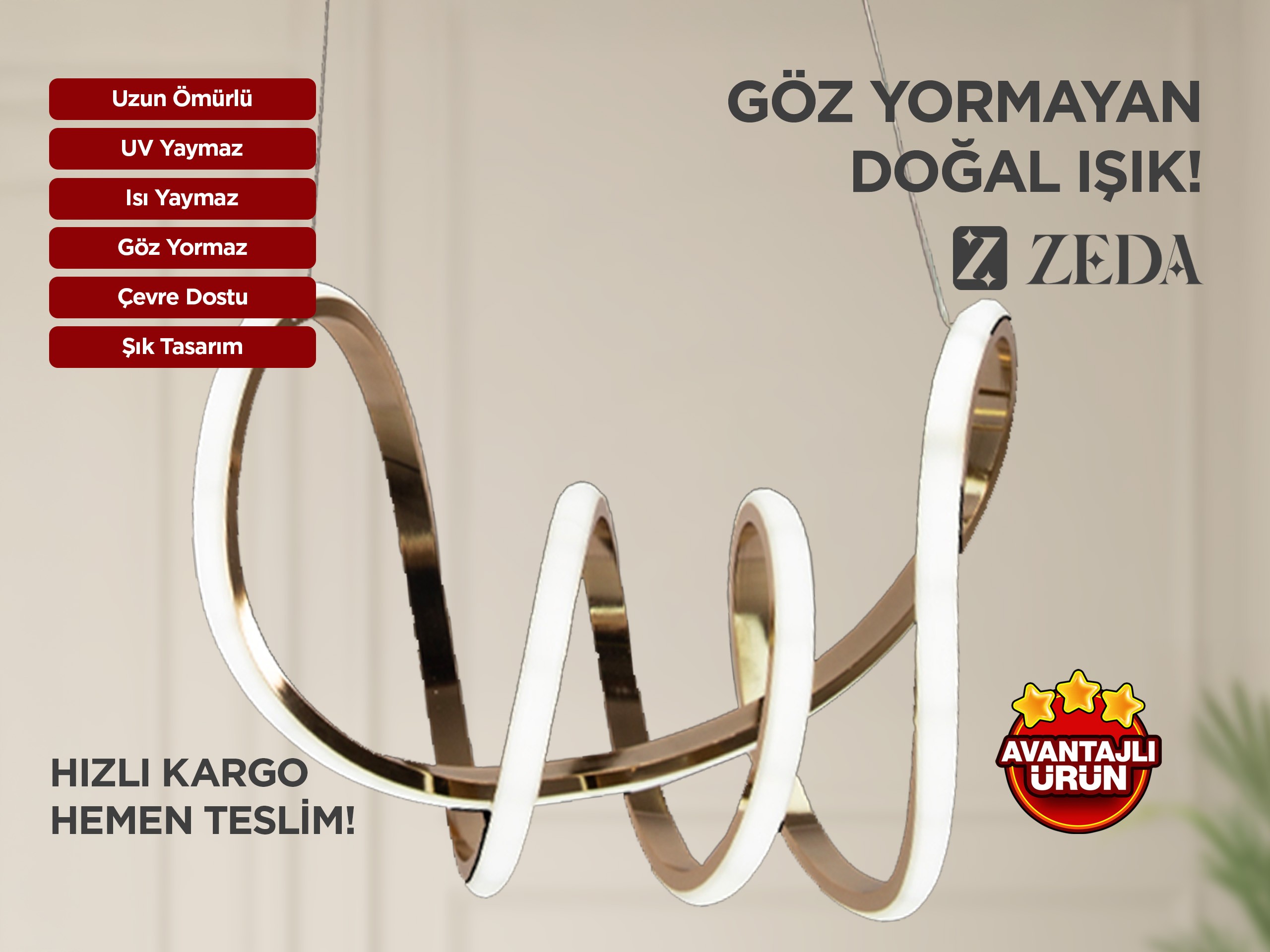Burgulu Kelebek Avize