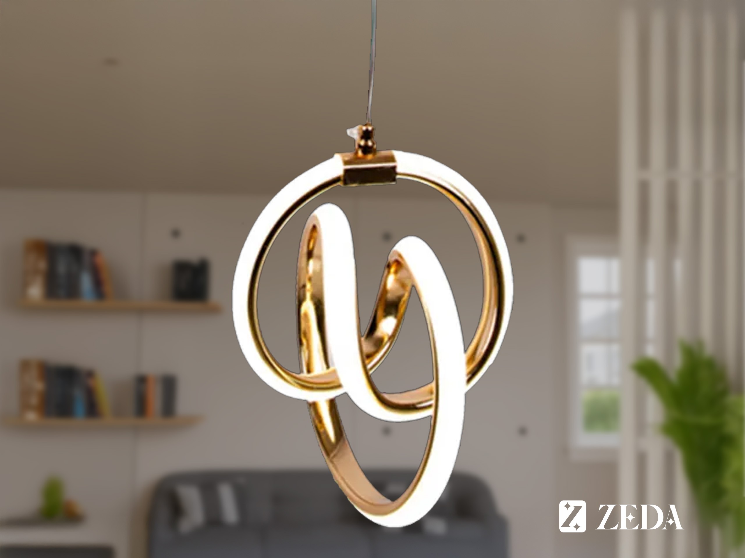 Mini Dünya LED Lamba - Gold