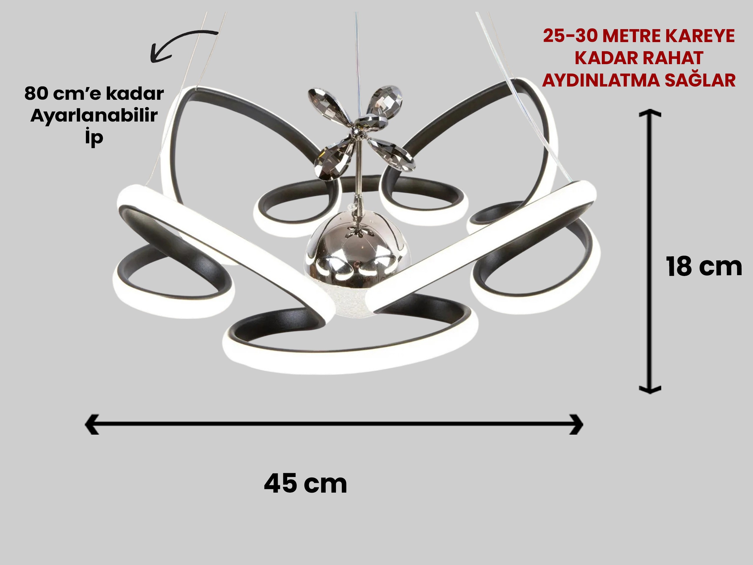 Lotus 4'lü Tek Top LED Lamba
