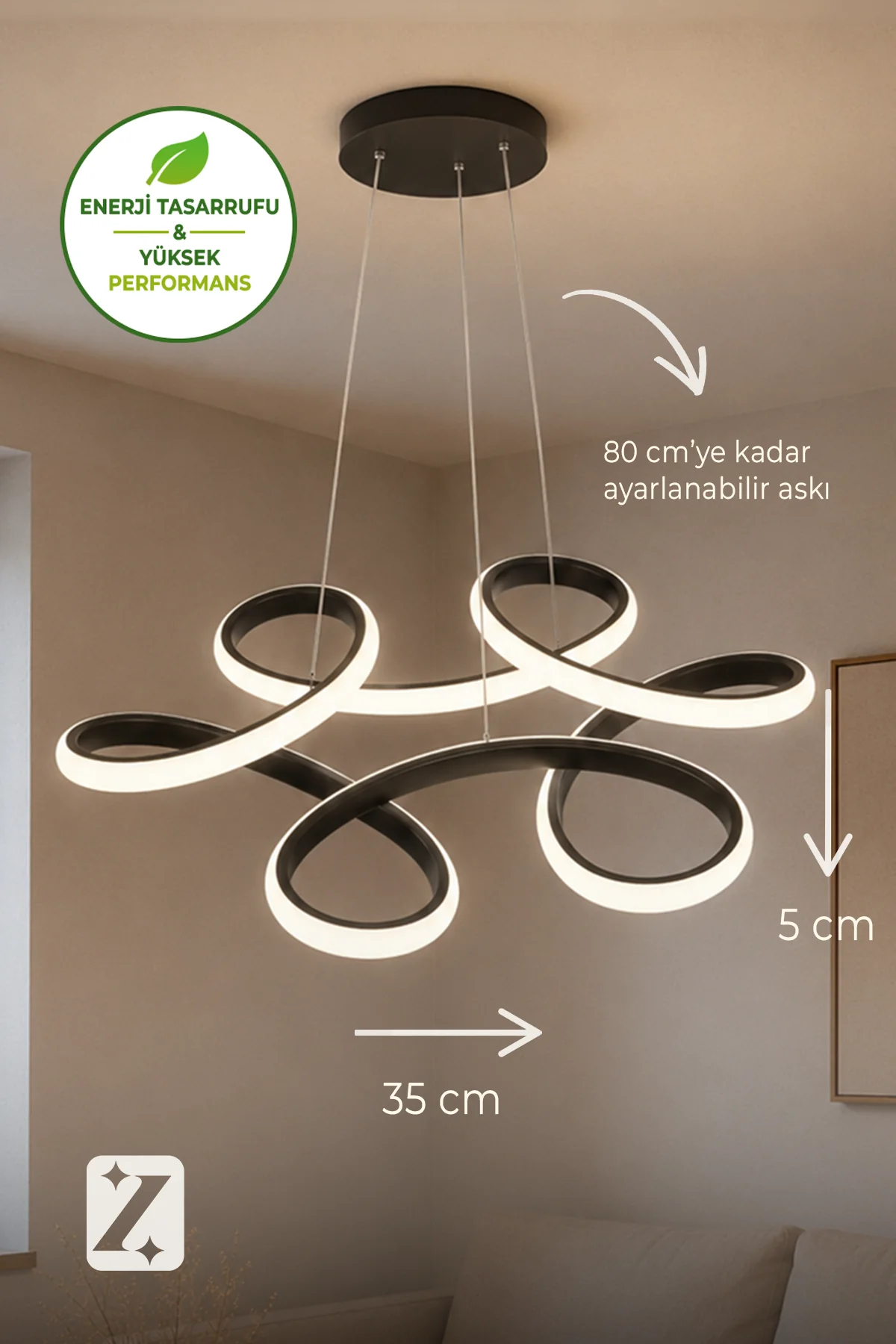 J*A様 【新品未開封】asimocrafts 親分のMIYABI LEDランタ Zeda Teknoloji Orta Papatya Avize | Led Aydınlatma - Avize