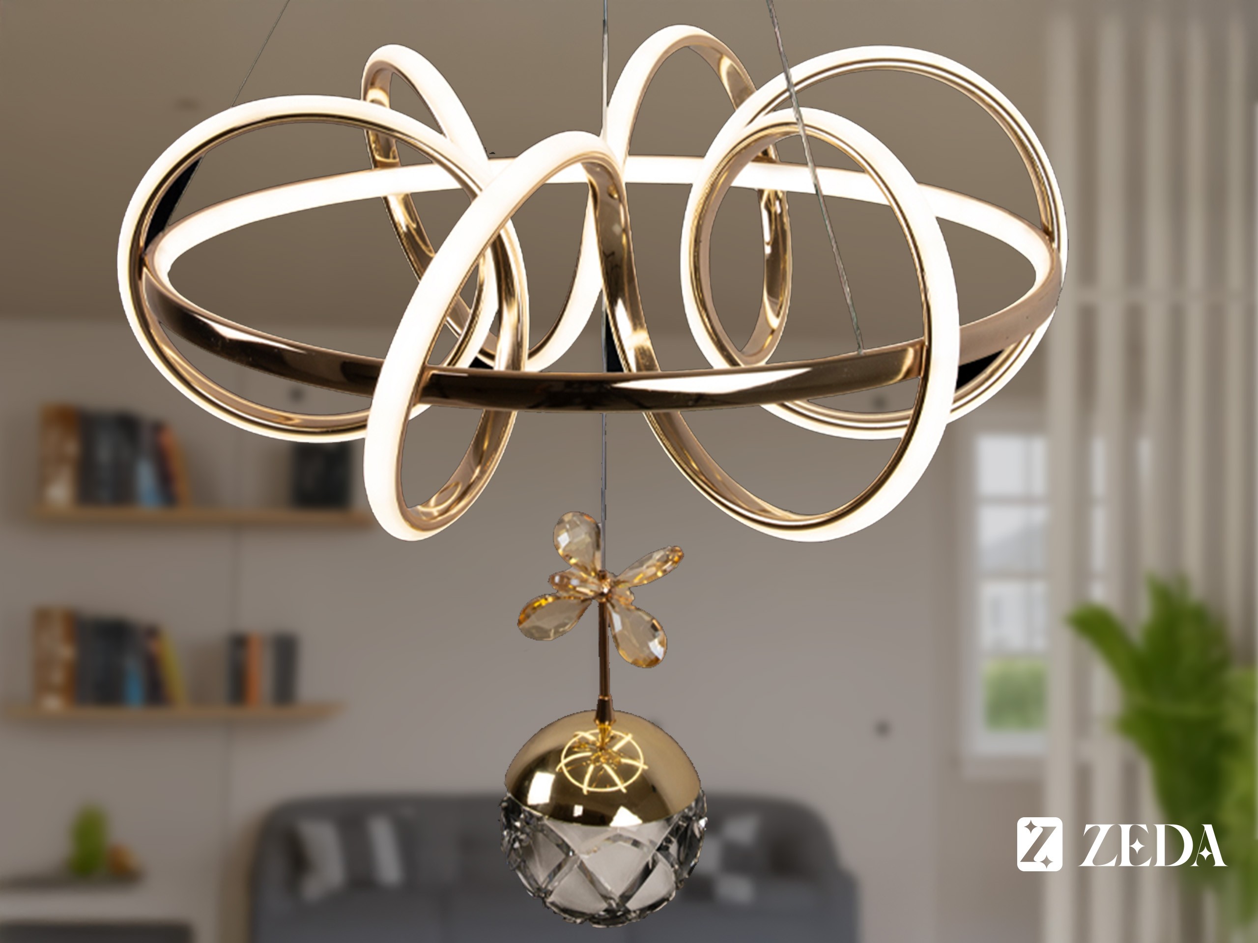 Büyük Kuzey Tek Top Led Lamba - Gold