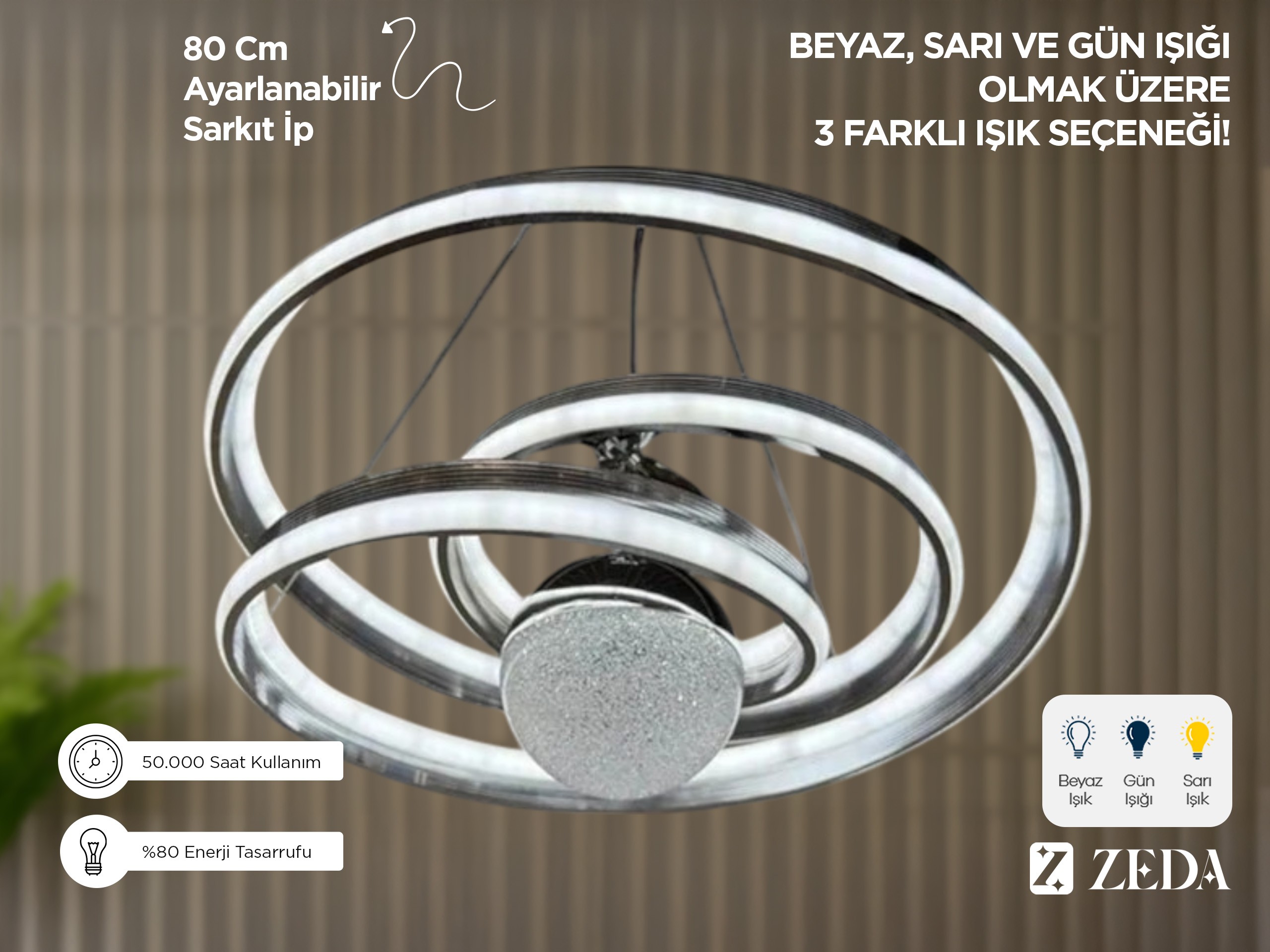 İkili Büyük Kaos LED Lamba