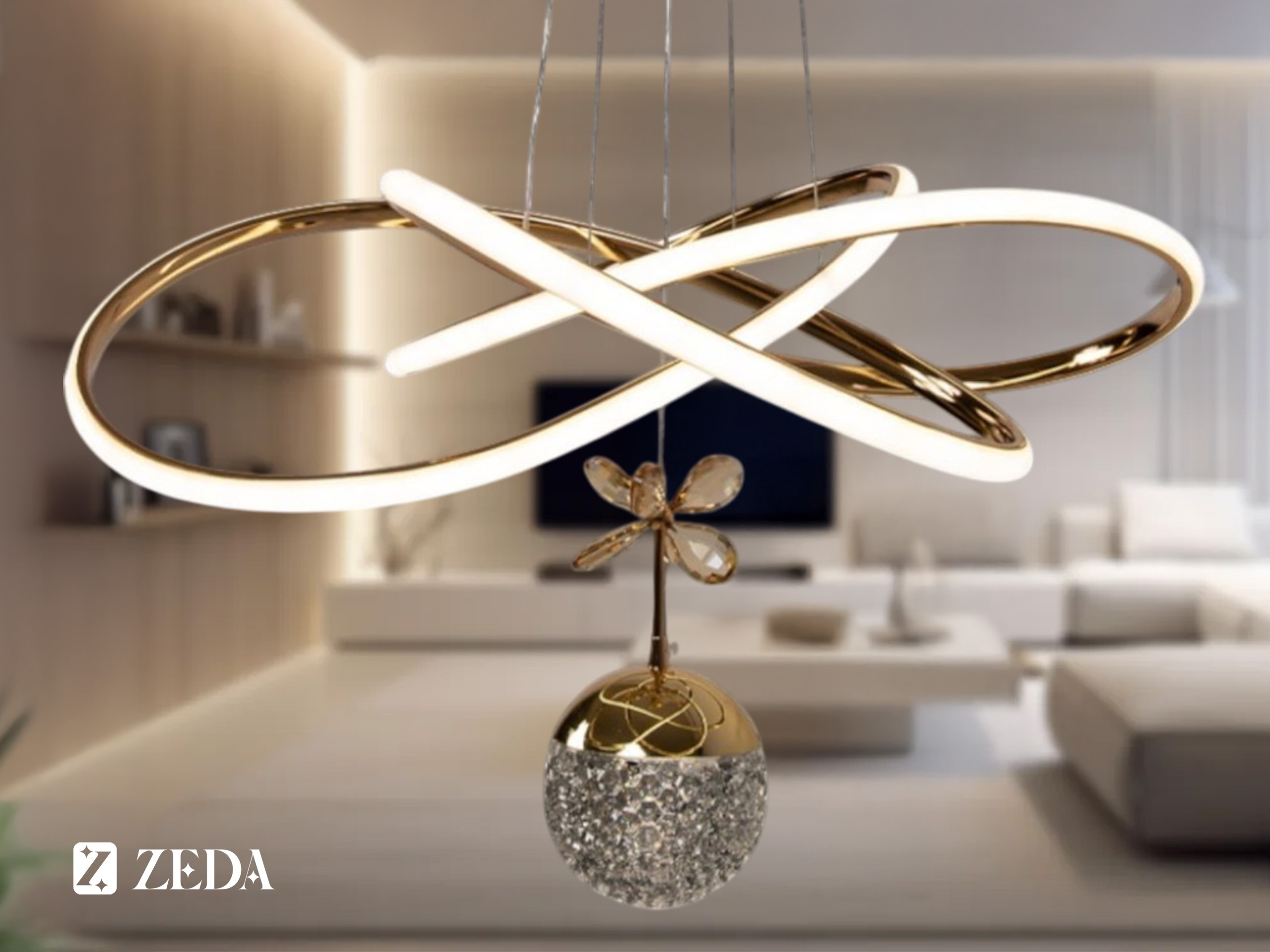 Büyük Kar Çiçeği Tek Top Led Lamba