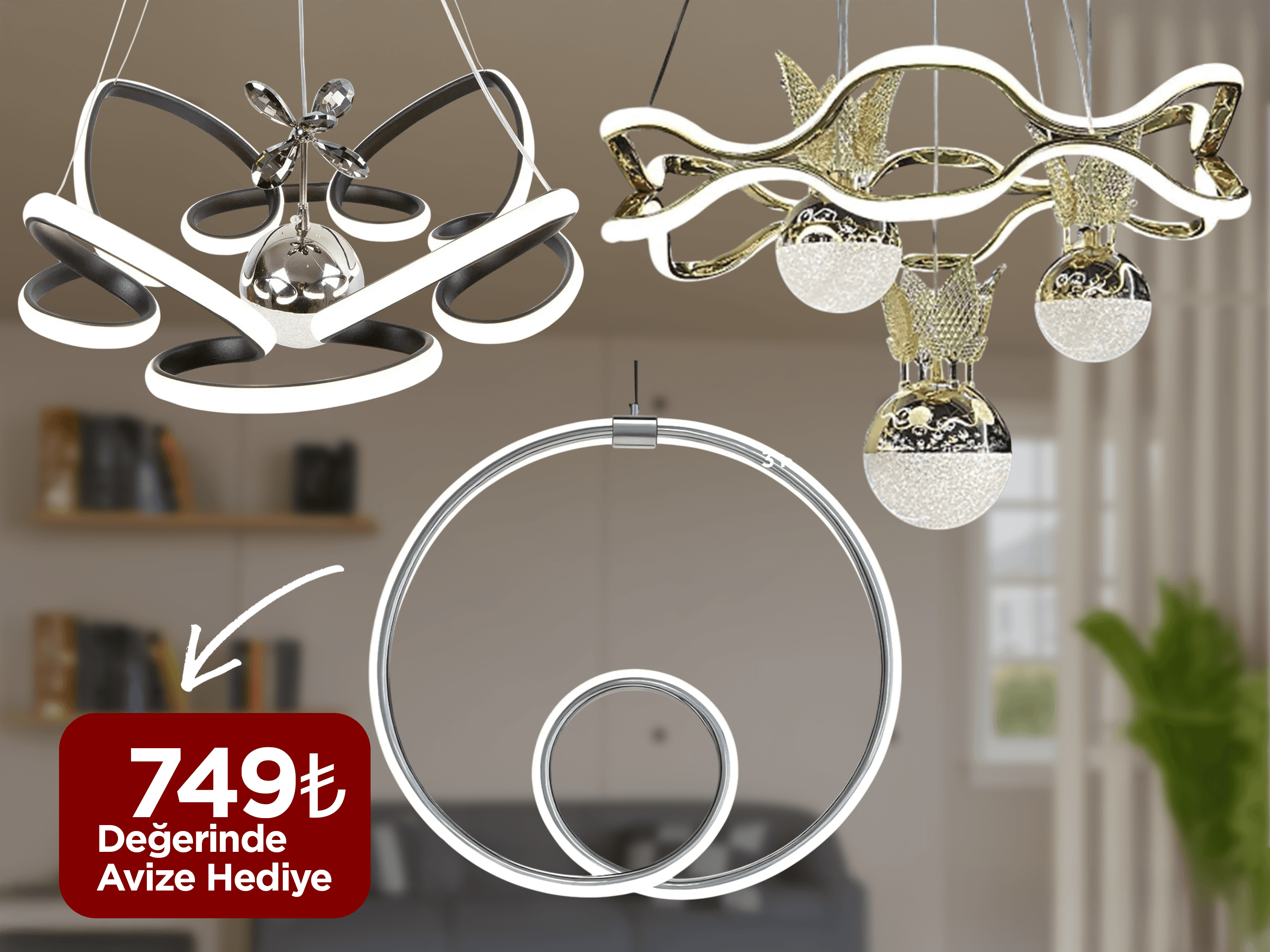 Hediyeli Avizeye Doyuran Paket