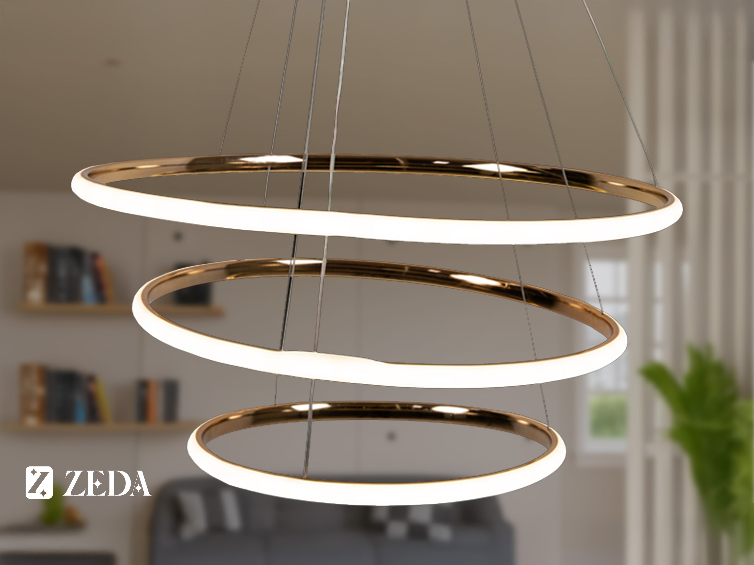 30-40-50 Çember Led Lamba - Gold