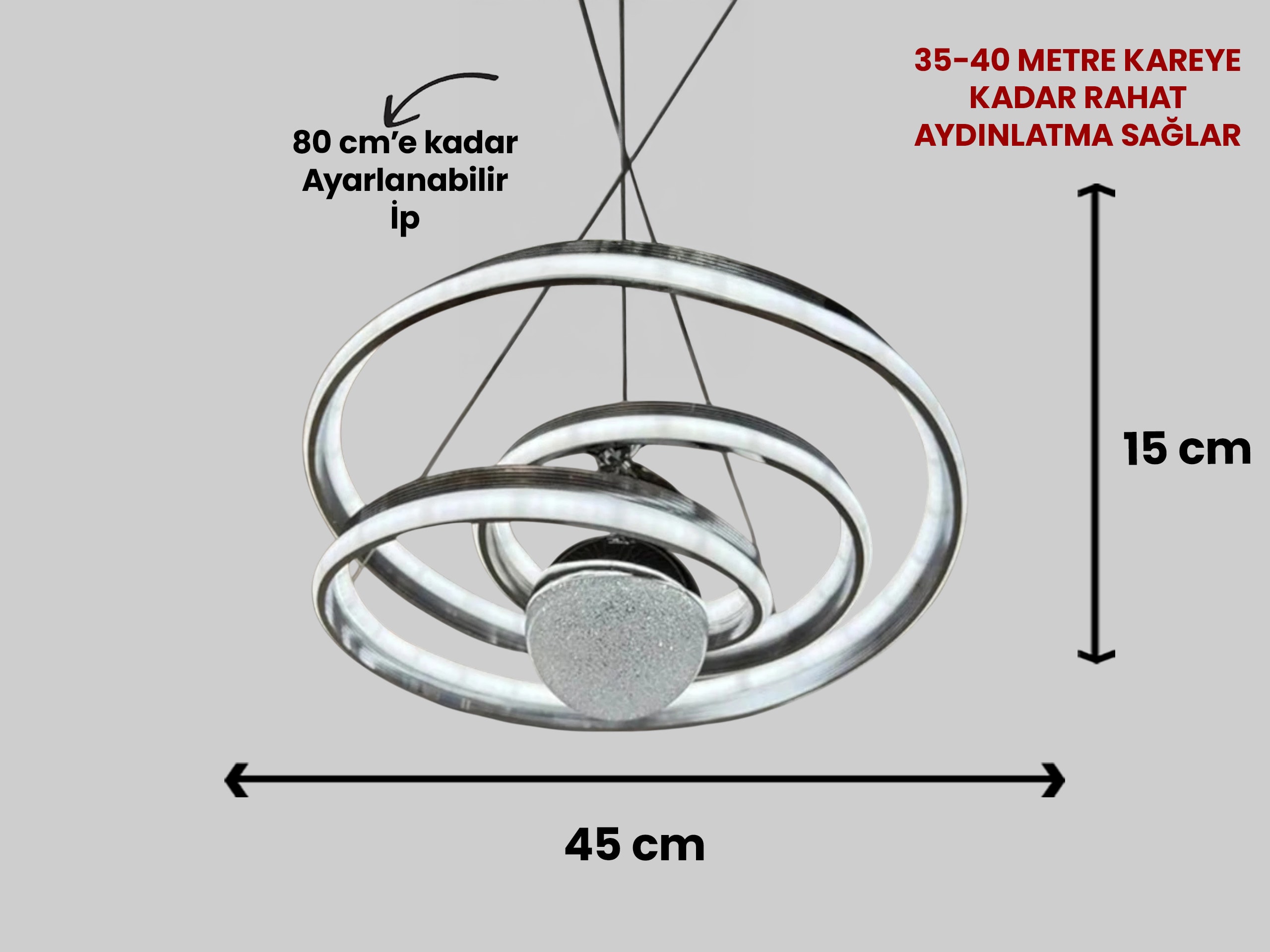 İkili Büyük Kaos LED Avize