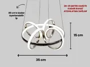 Hediyeli 2 adet Kuzey Led Avize Gold ve Krom