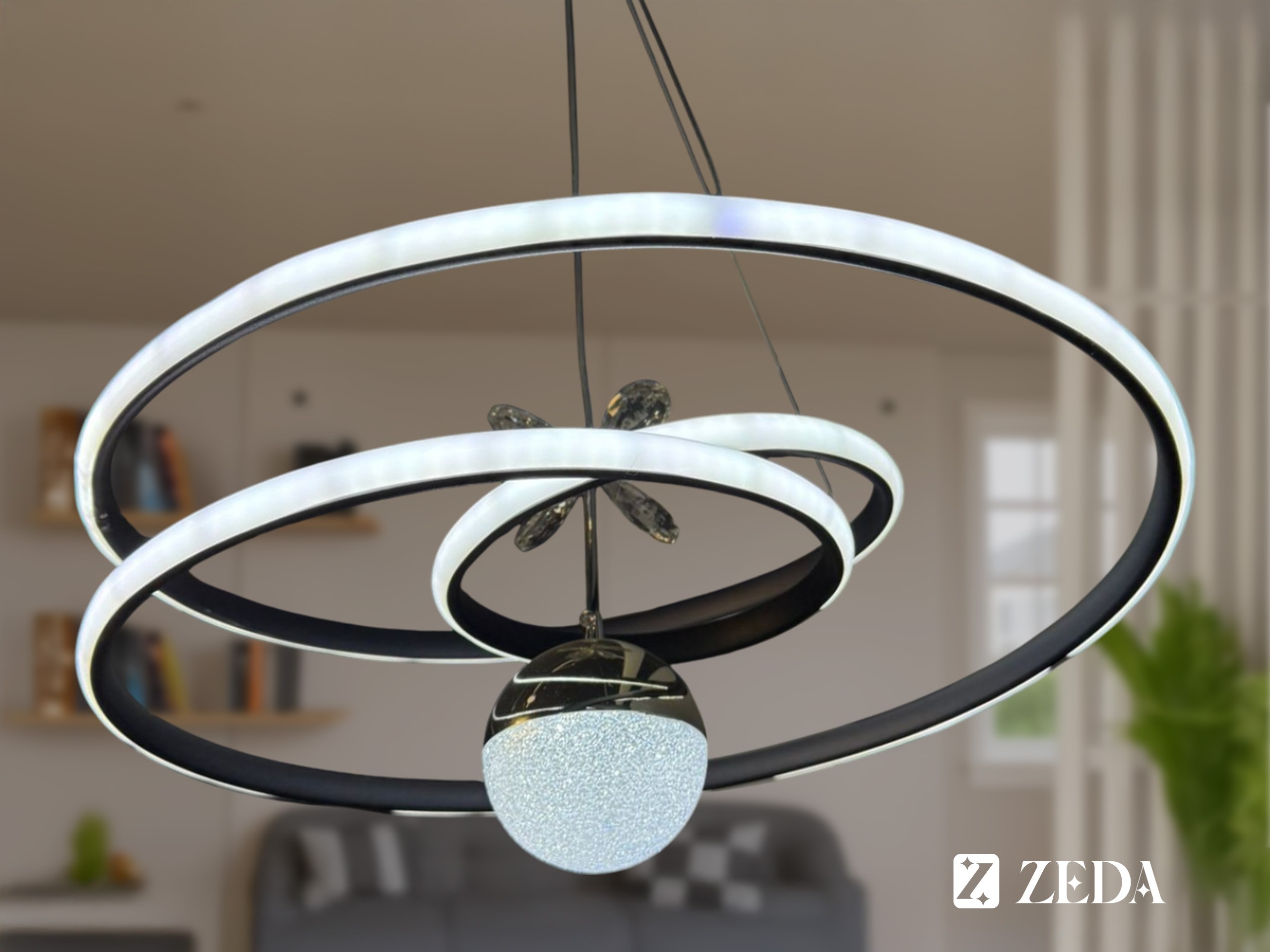  Büyük Kaos LED Lamba - Siyah