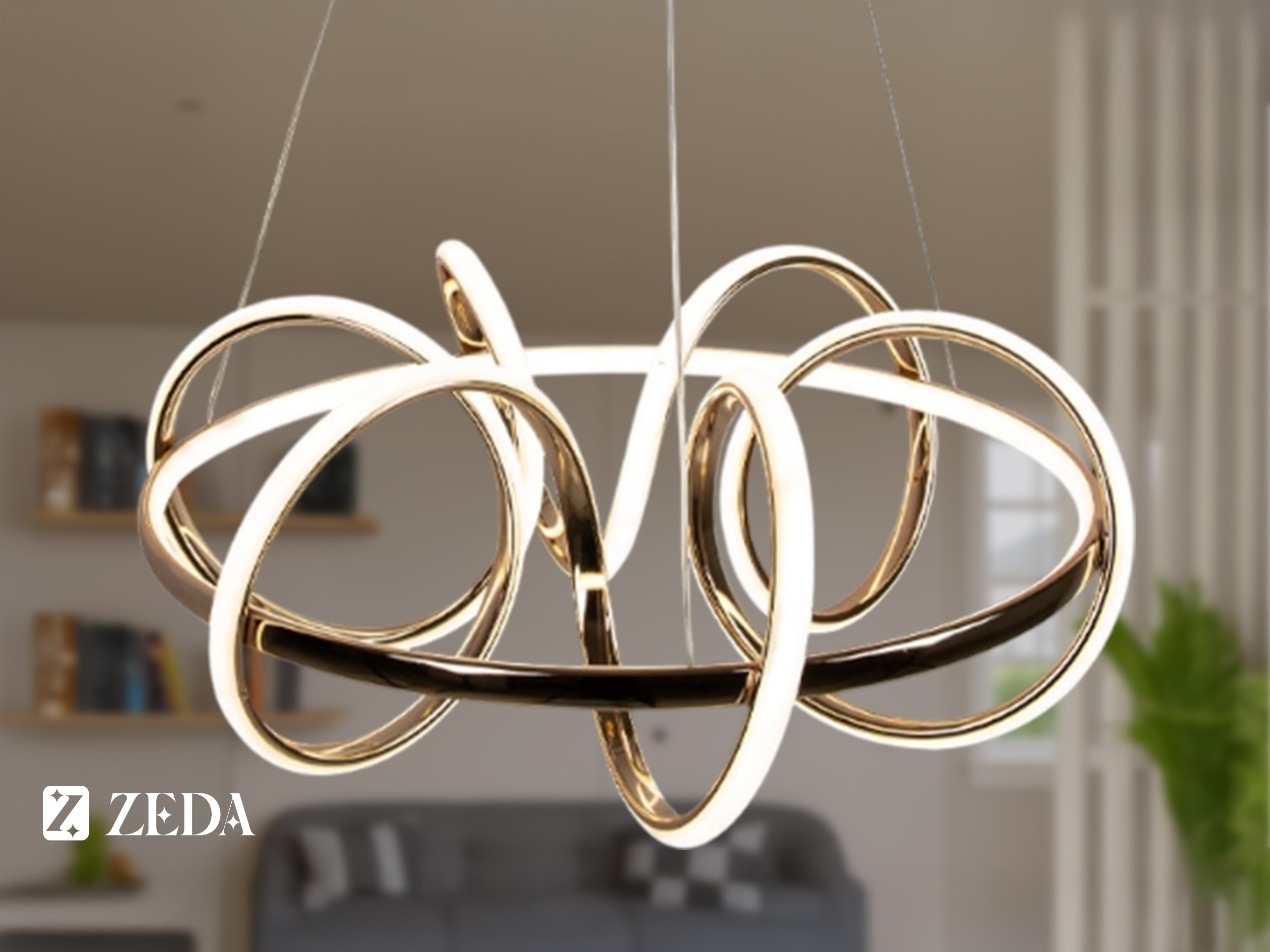 Büyük Kuzey Topsuz Led Lamba - Gold