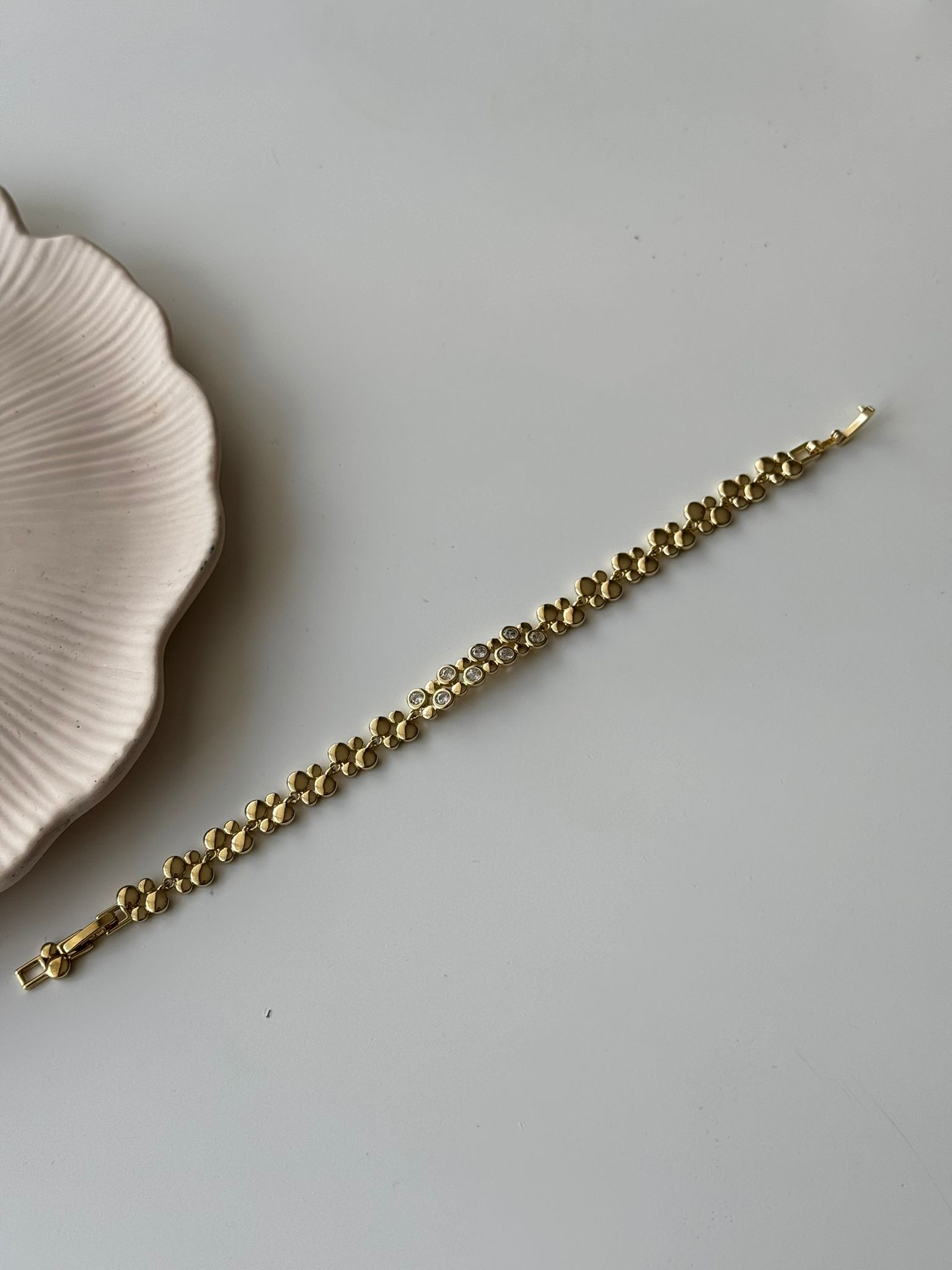 Çift Sıra Tasarım Çelik Bileklik