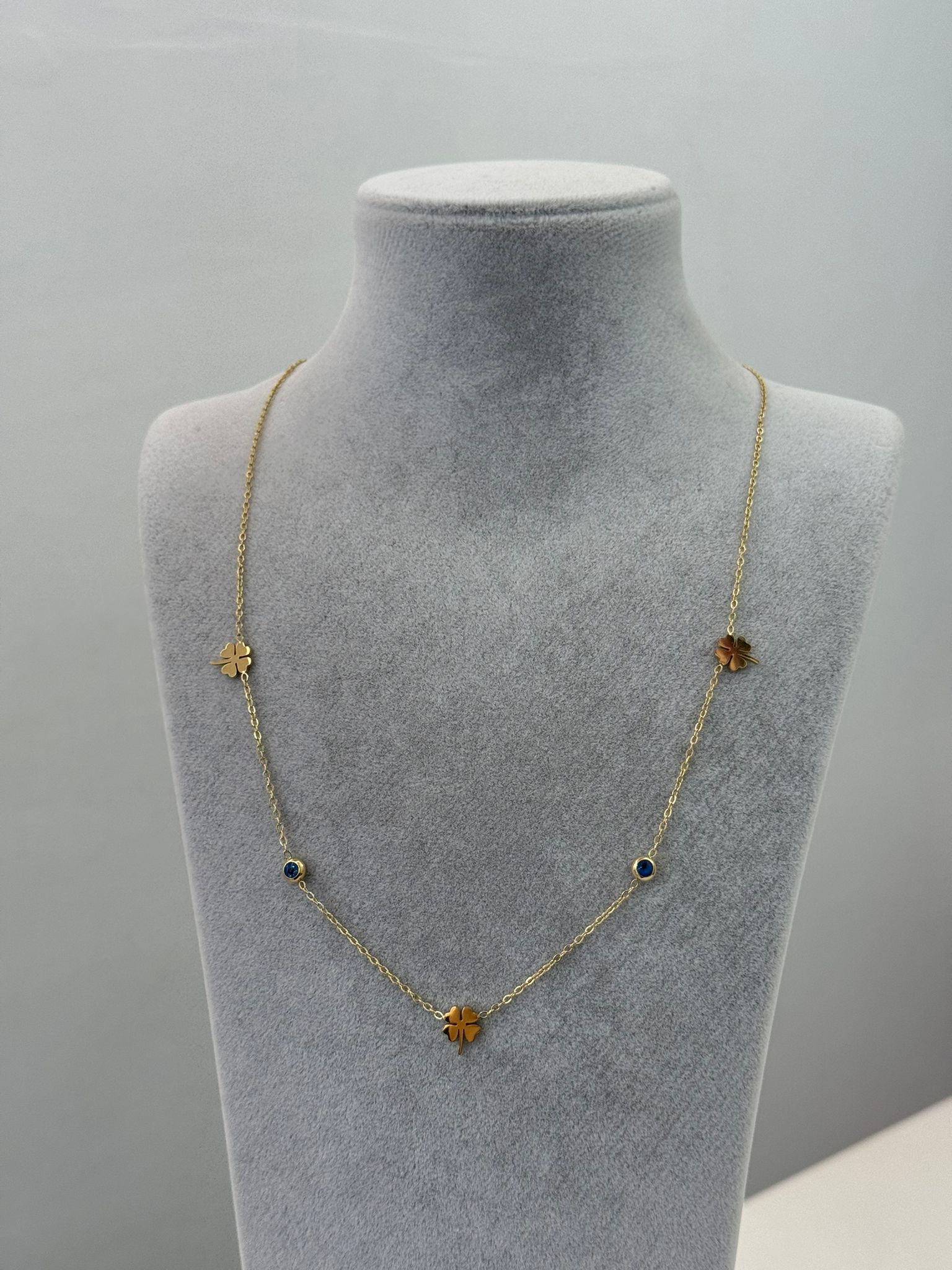 Nazarlı Çelik Yonca Kolye