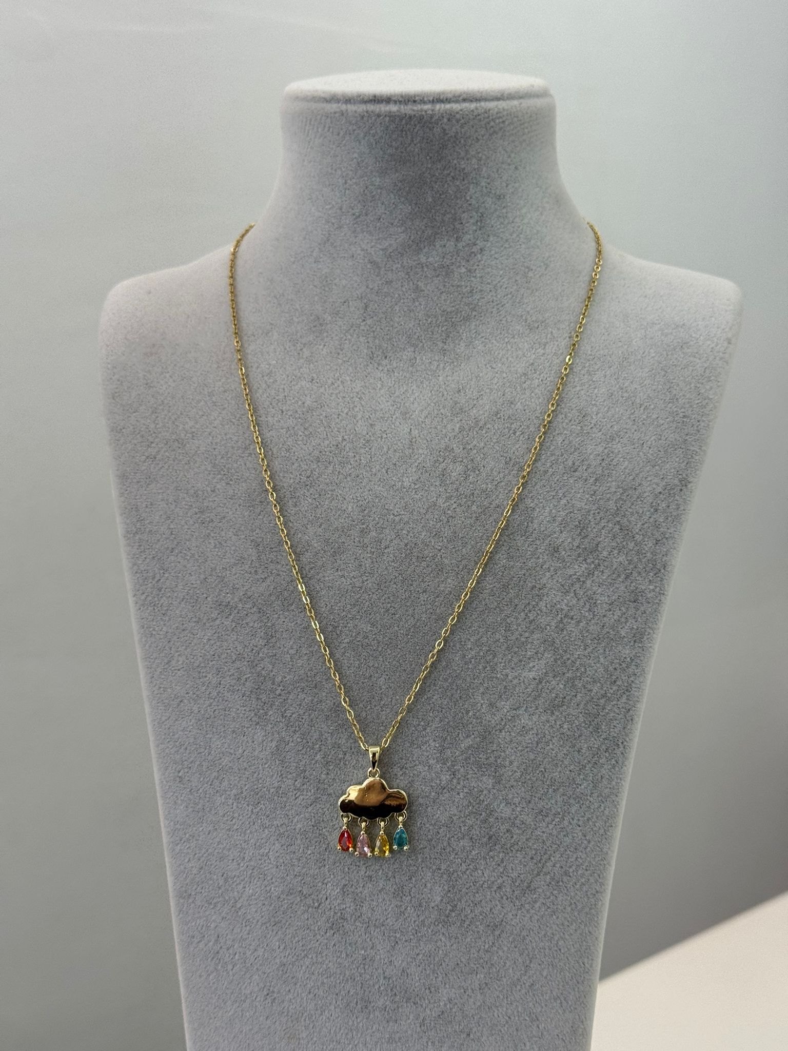 Yağmurlu Çelik Bulut Kolye