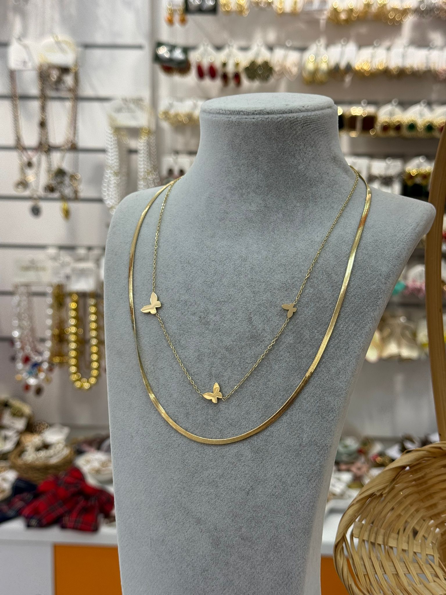 Kendinden İkili Kalpli Çelik Kolye