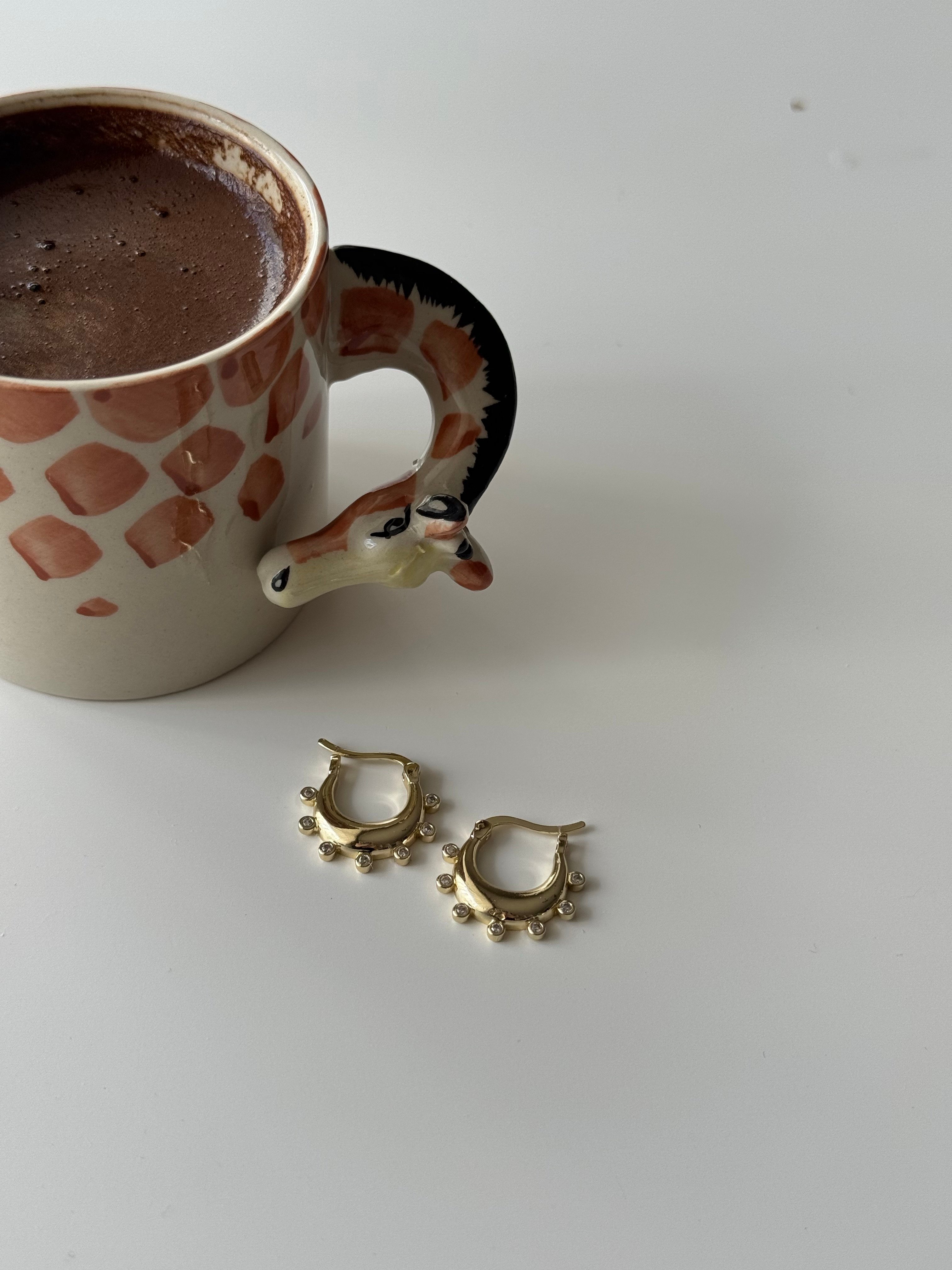 Noktalı Çelik Halka Küpe