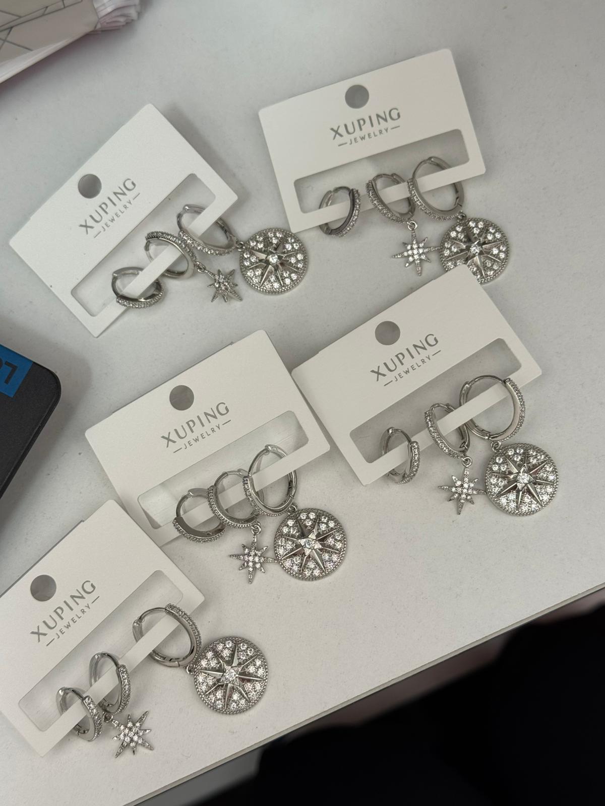 Yıldızlı Çelik Küpe Seti 