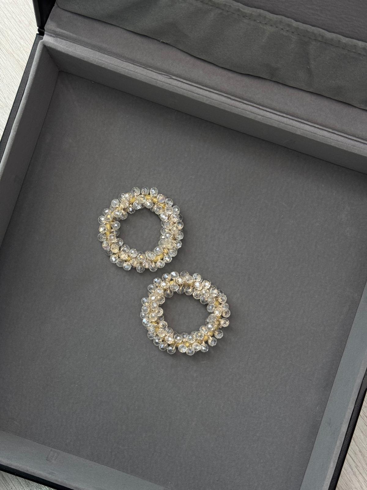 Kristal Taşlı Lastik Toka