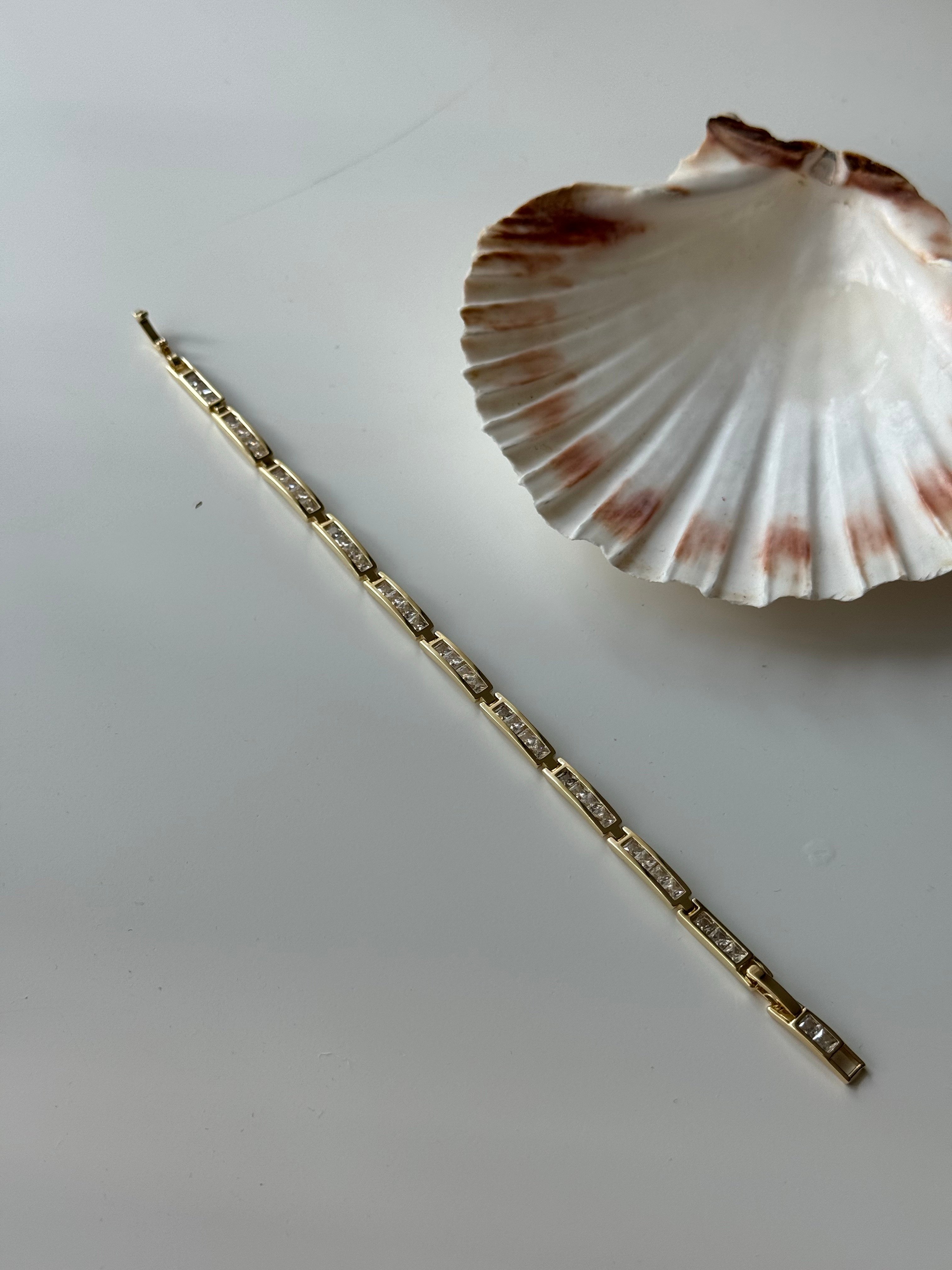 Dikdörtgen 14k bileklik 