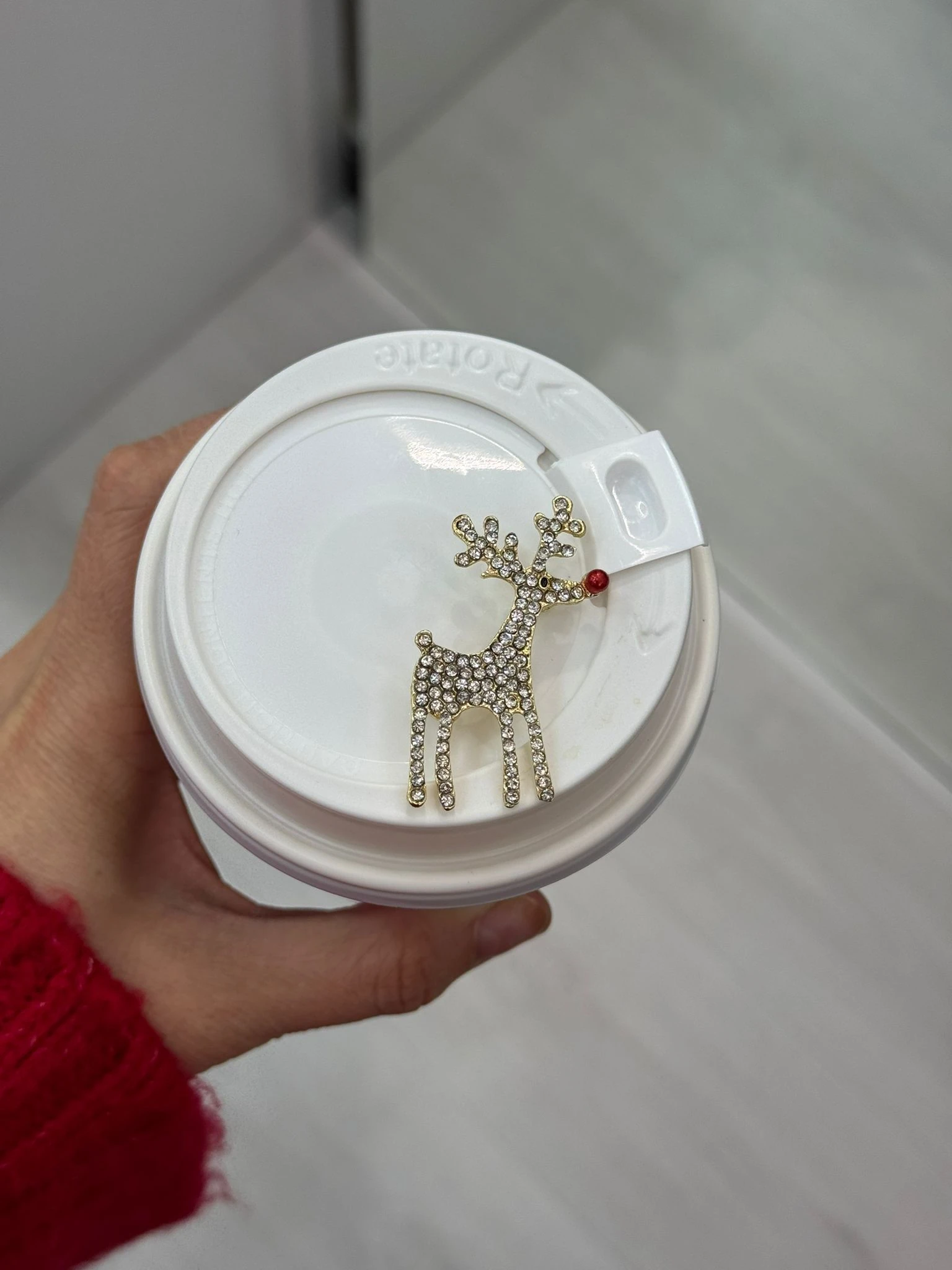 Kırmızı Burunlu Geyik Broş 