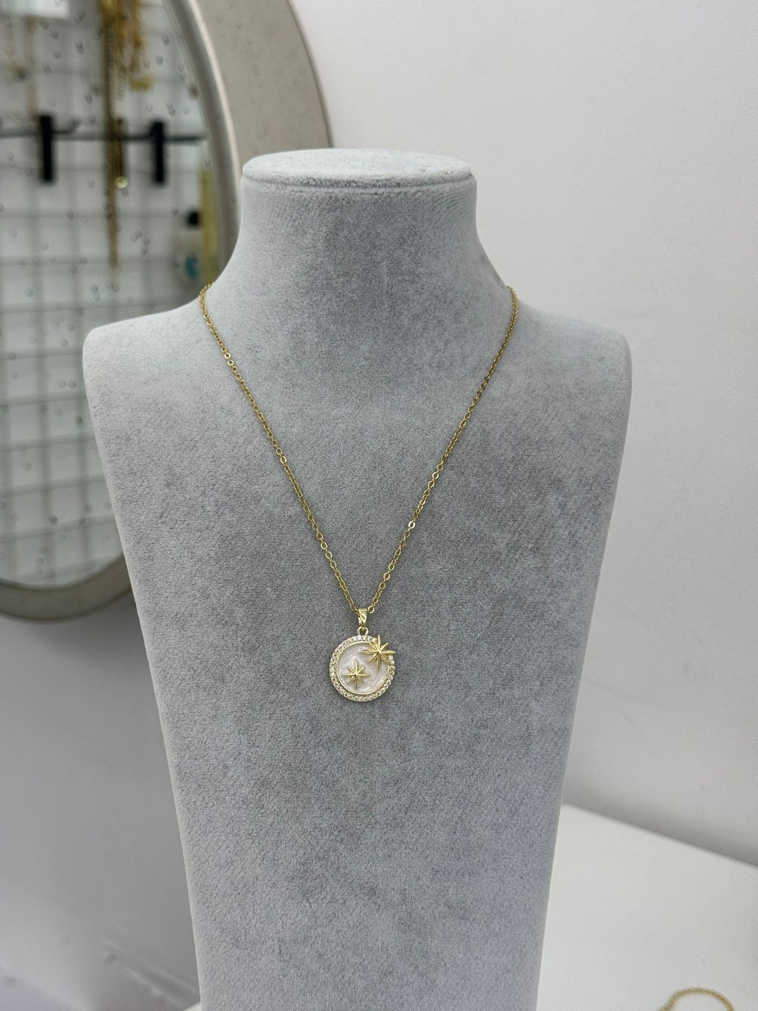 Yıldızlı Çelik Kolye