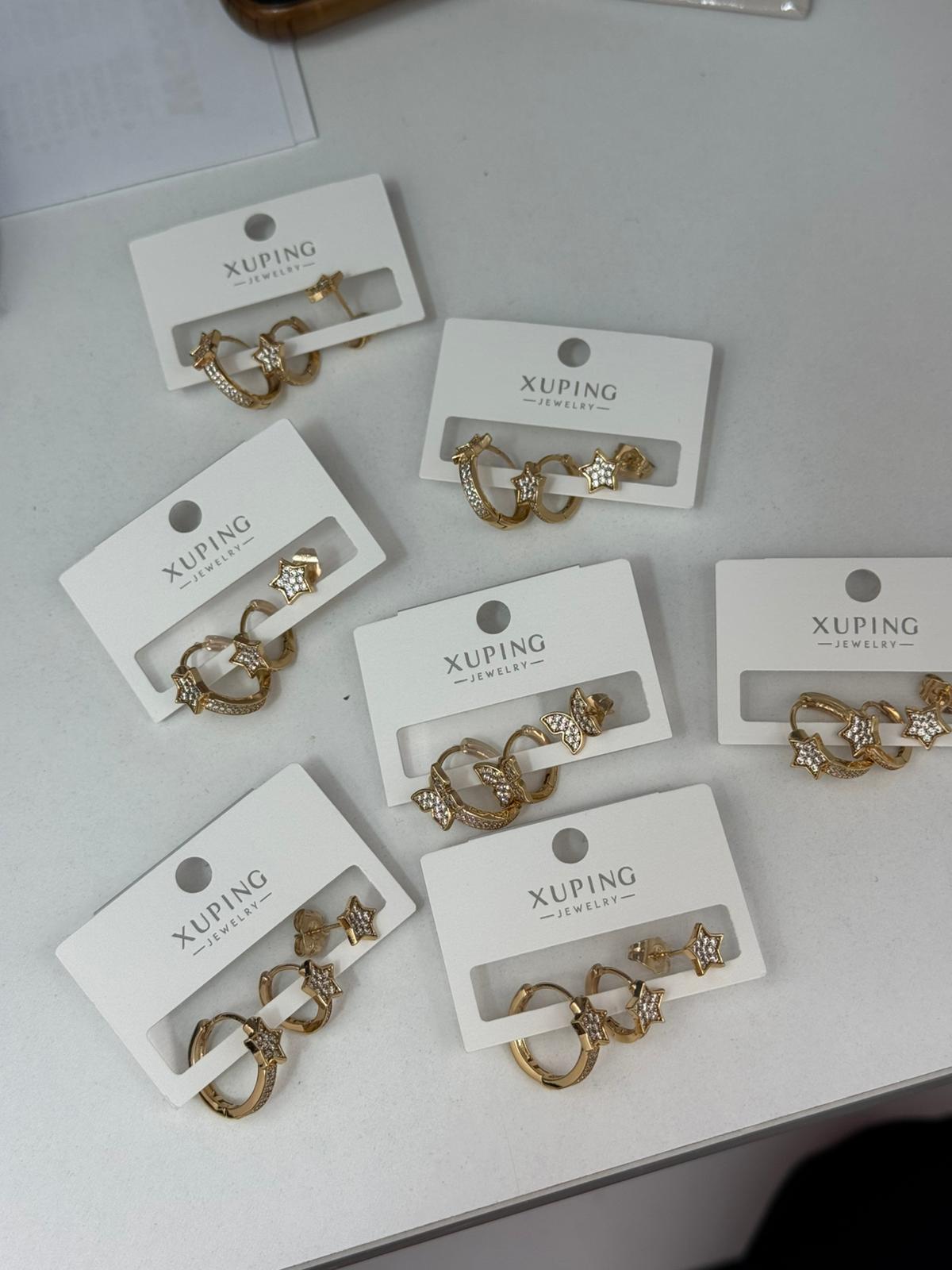 Yıldızlı Çelik Set Küpe